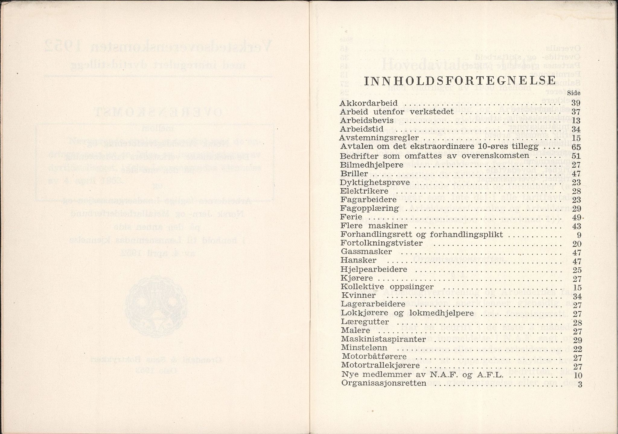 Norsk jern- og metallarbeiderforbund, AAB/ARK-1659/O/L0001/0025: Verkstedsoverenskomsten / Verkstedsoverenskomsten, 1952