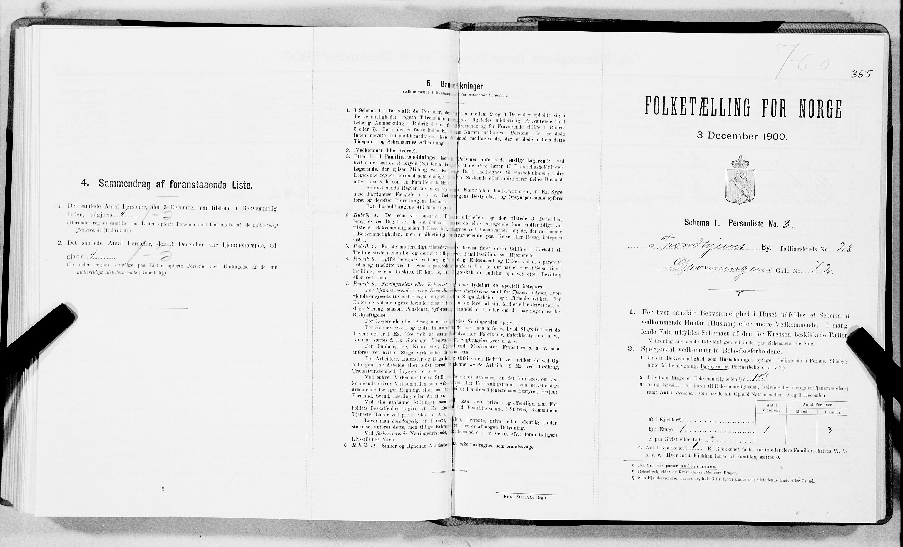 SAT, Folketelling 1900 for 1601 Trondheim kjøpstad, 1900, s. 4363