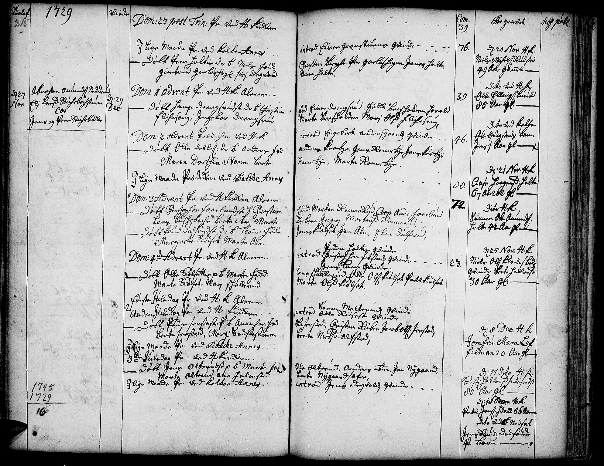 Toten prestekontor, AV/SAH-PREST-102/H/Ha/Haa/L0002: Ministerialbok nr. 2, 1714-1732, s. 215