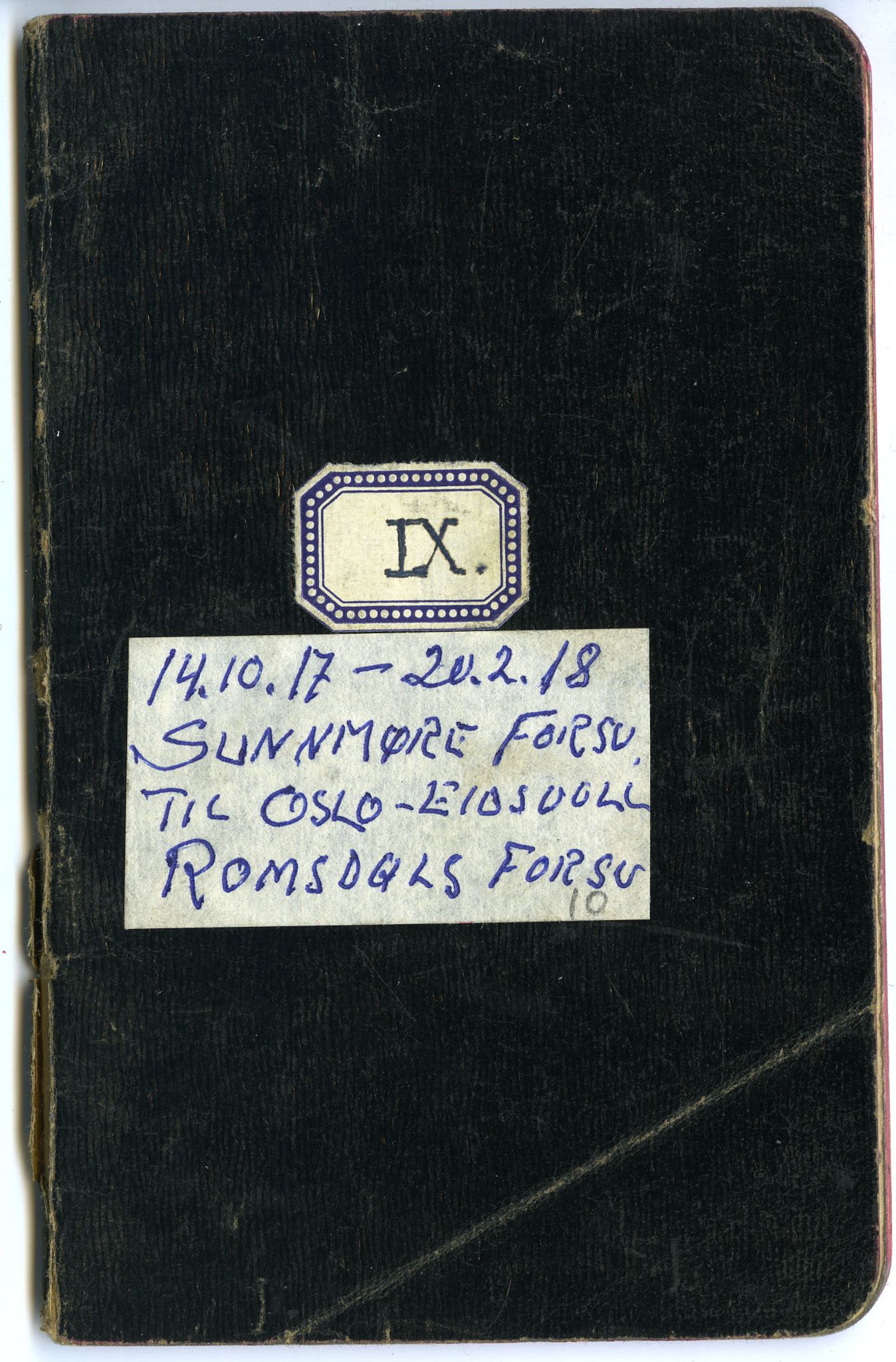 Gerhard Kjølås-arkivet, FMFB/A-1081/F/L0010: Bok IX, 1917-1918