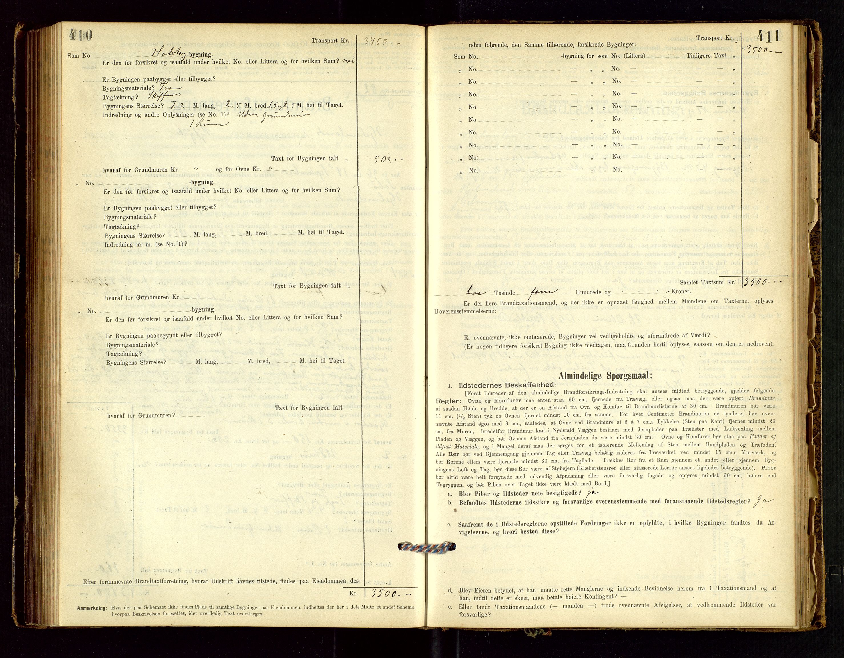 Hjelmeland lensmannskontor, AV/SAST-A-100439/Gob/L0001: "Brandtaxationsprotokol", 1895-1932, s. 410-411