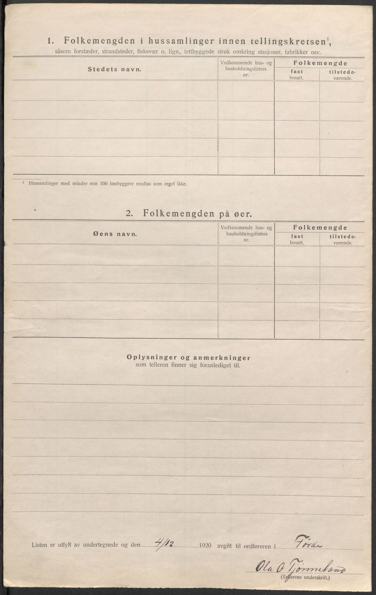 SAB, Folketelling 1920 for 1432 Førde herred, 1920, s. 31