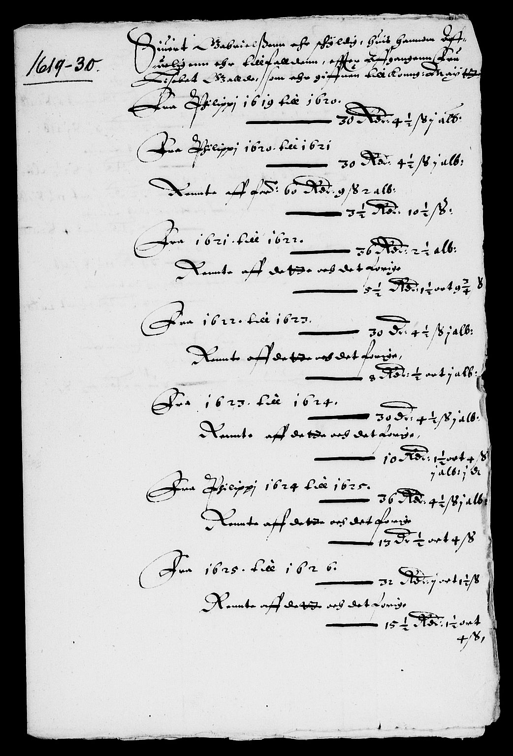 Rentekammeret inntil 1814, Reviderte regnskaper, Lensregnskaper, RA/EA-5023/R/Rb/Rbg/L0003: Verne kloster len, 1619-1636