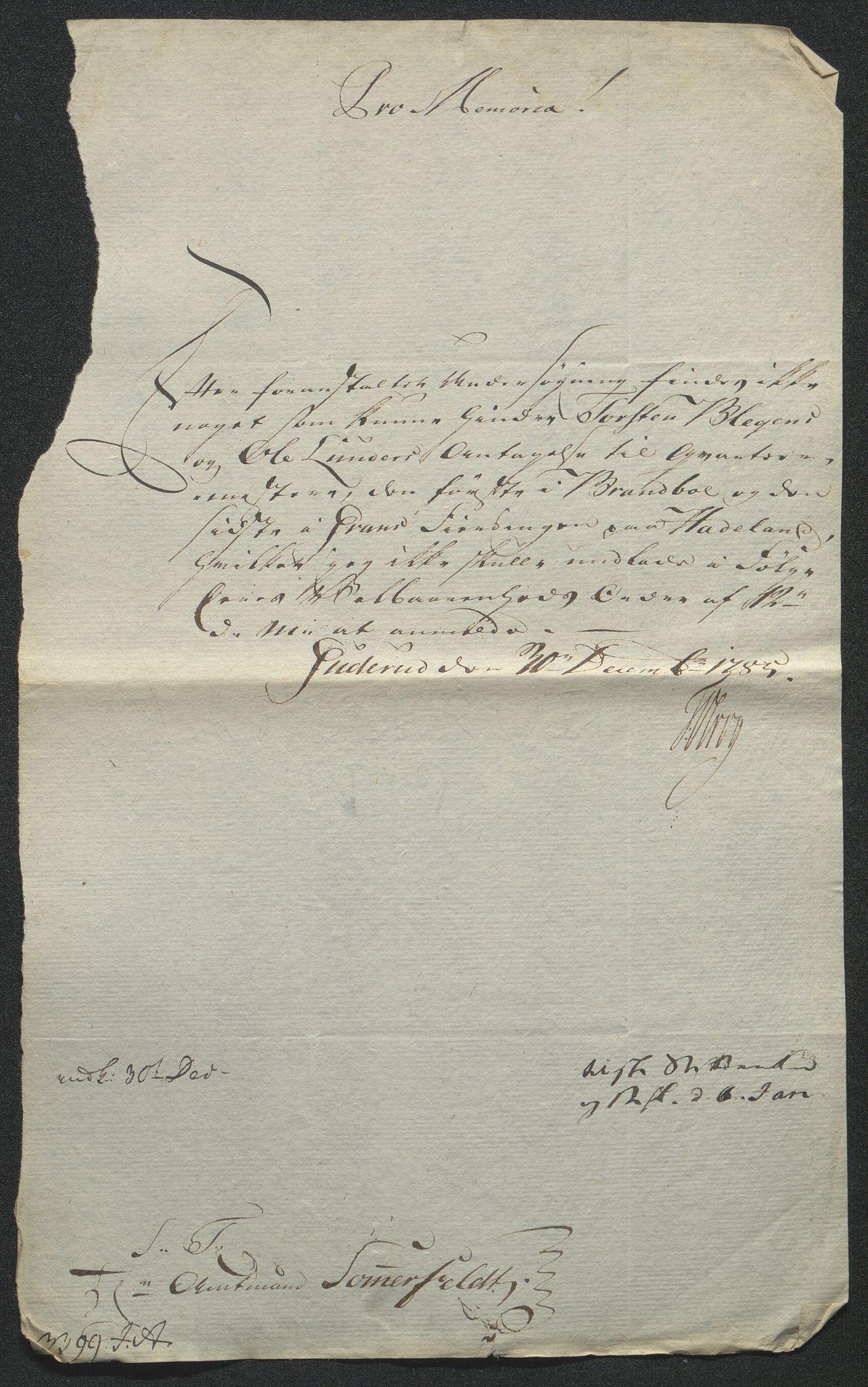 Fylkesmannen i Oppland, SAH/FYO-002/1/D/Dl/L0509B: Brev fra fogden i Toten, 1785-1786, s. 249