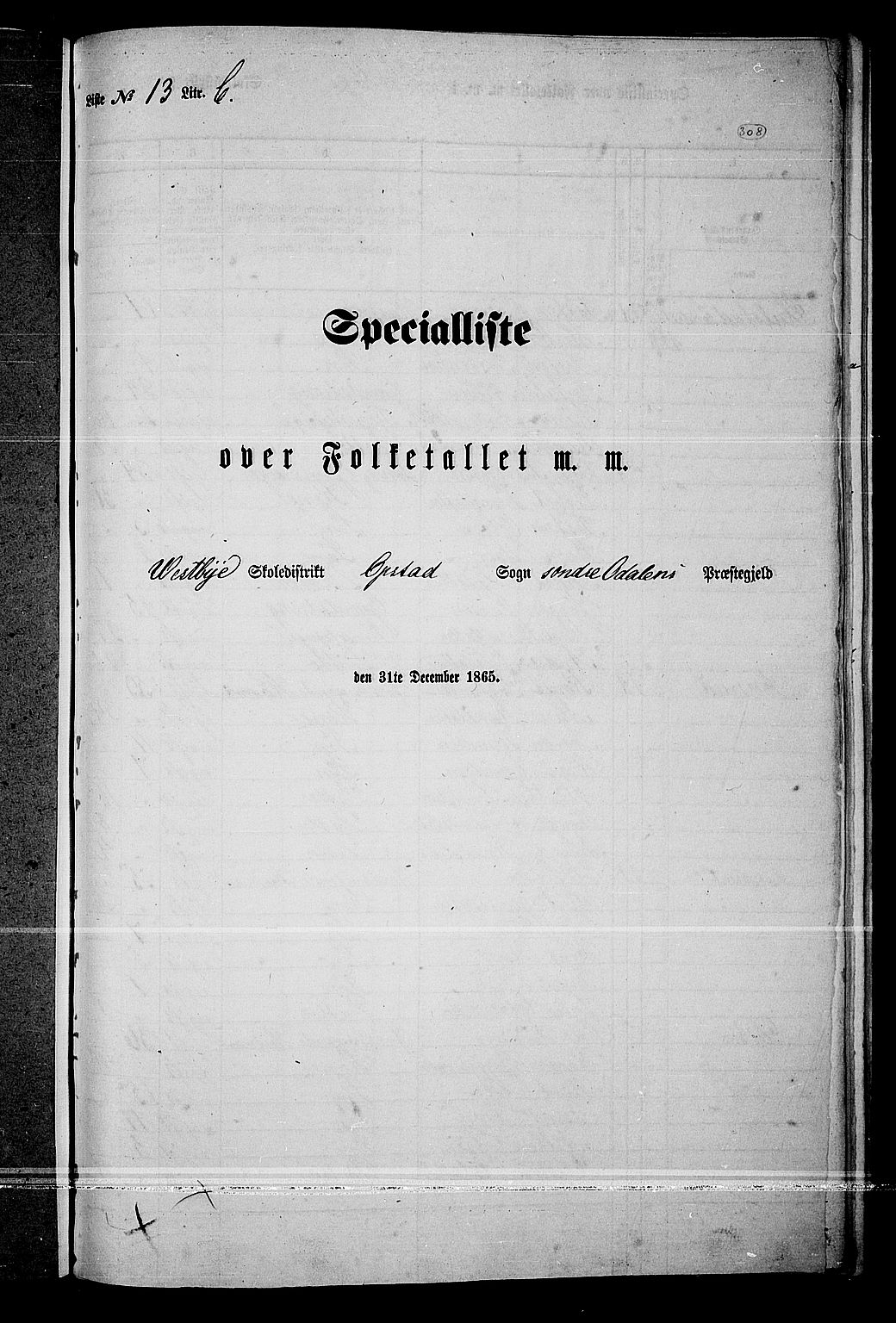 RA, Folketelling 1865 for 0419P Sør-Odal prestegjeld, 1865, s. 272