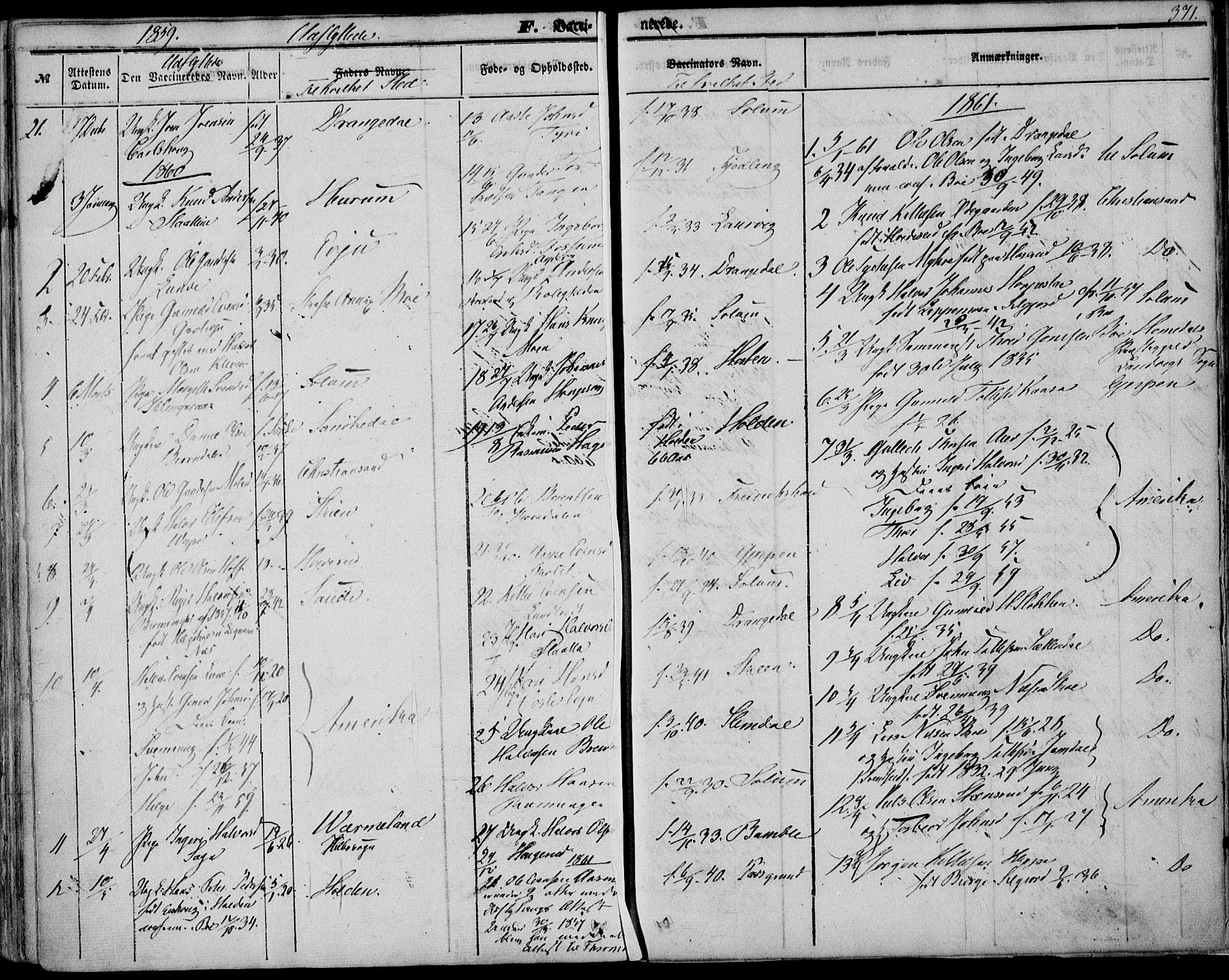 Bø kirkebøker, AV/SAKO-A-257/F/Fa/L0008: Ministerialbok nr. 8, 1849-1861, s. 371