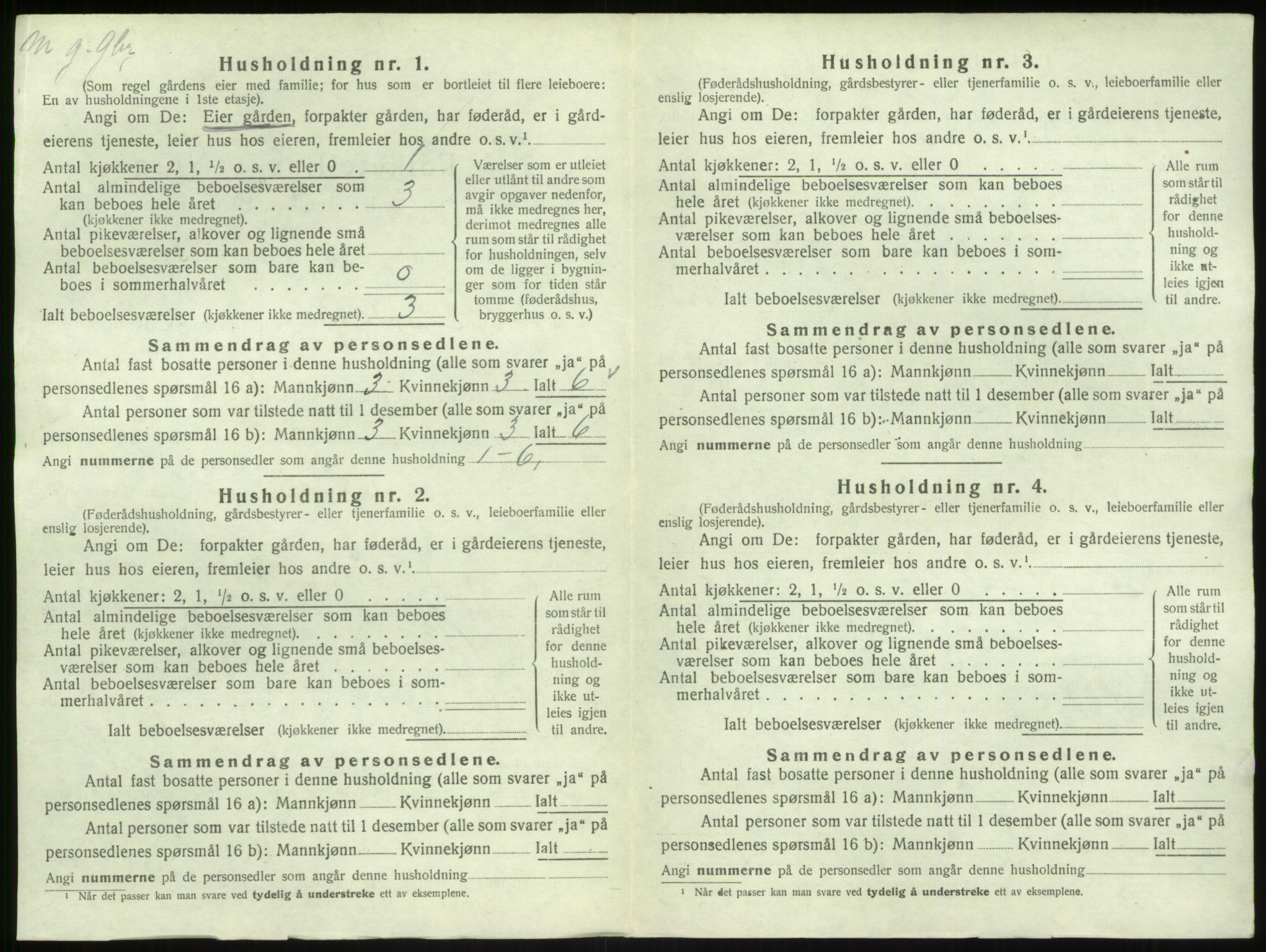 SAB, Folketelling 1920 for 1413 Hyllestad herred, 1920, s. 54