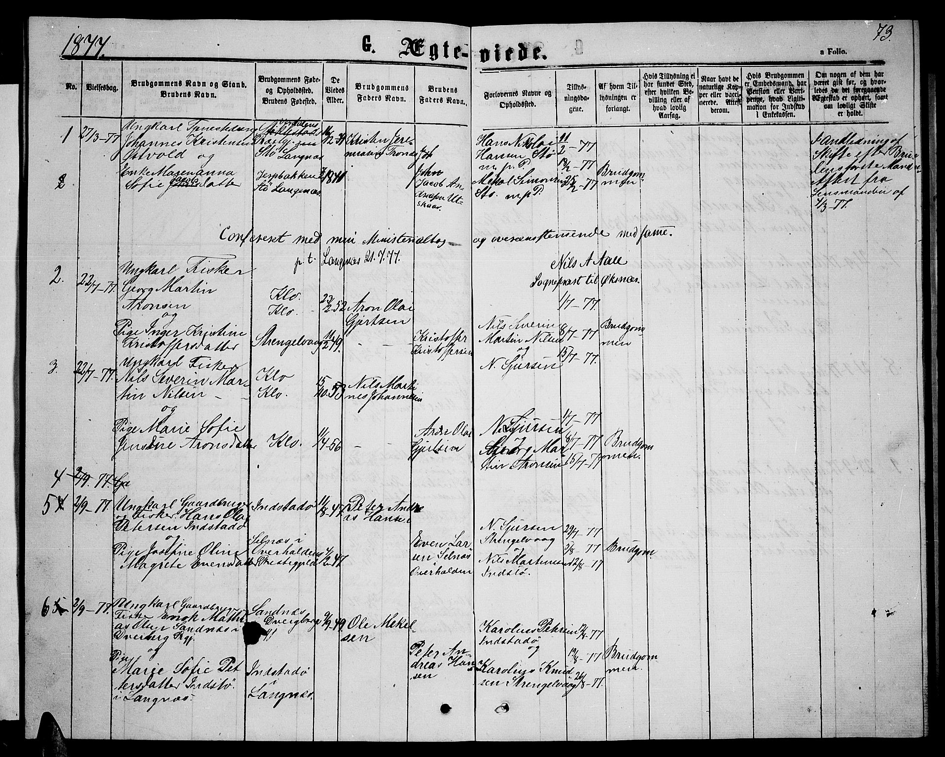 Ministerialprotokoller, klokkerbøker og fødselsregistre - Nordland, AV/SAT-A-1459/894/L1358: Klokkerbok nr. 894C01, 1864-1877, s. 73