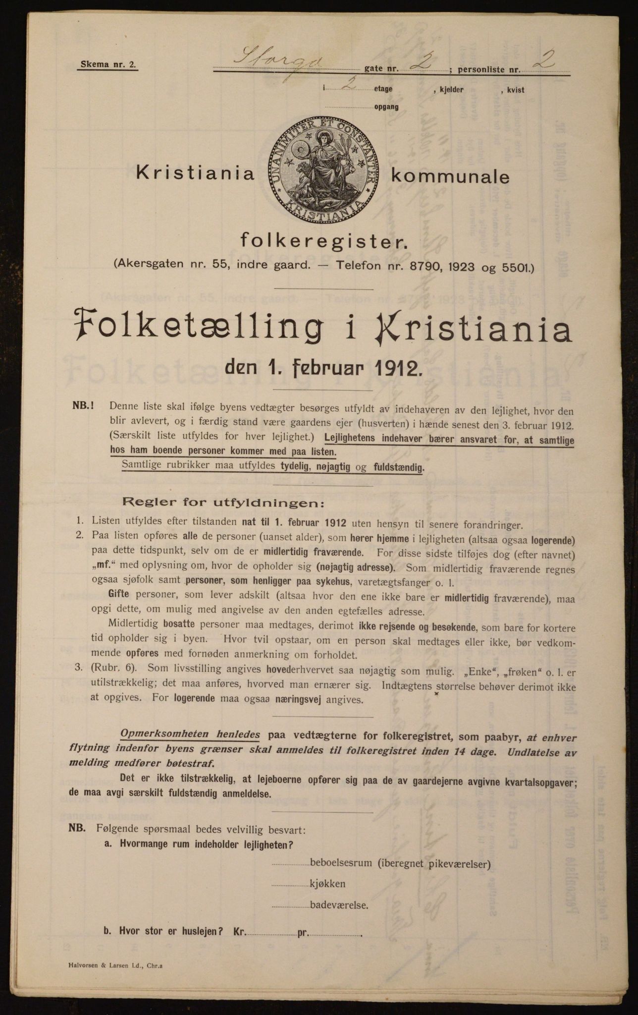 OBA, Kommunal folketelling 1.2.1912 for Kristiania, 1912, s. 102972