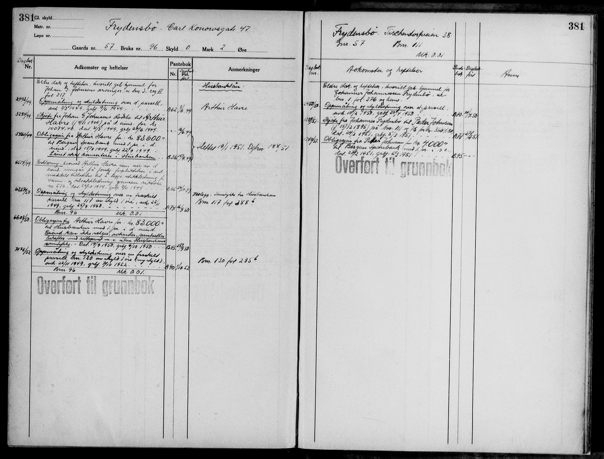 Midhordland sorenskriveri, AV/SAB-A-3001/1/G/Ga/Gab/L0117: Panteregister nr. II.A.b.117, s. 381