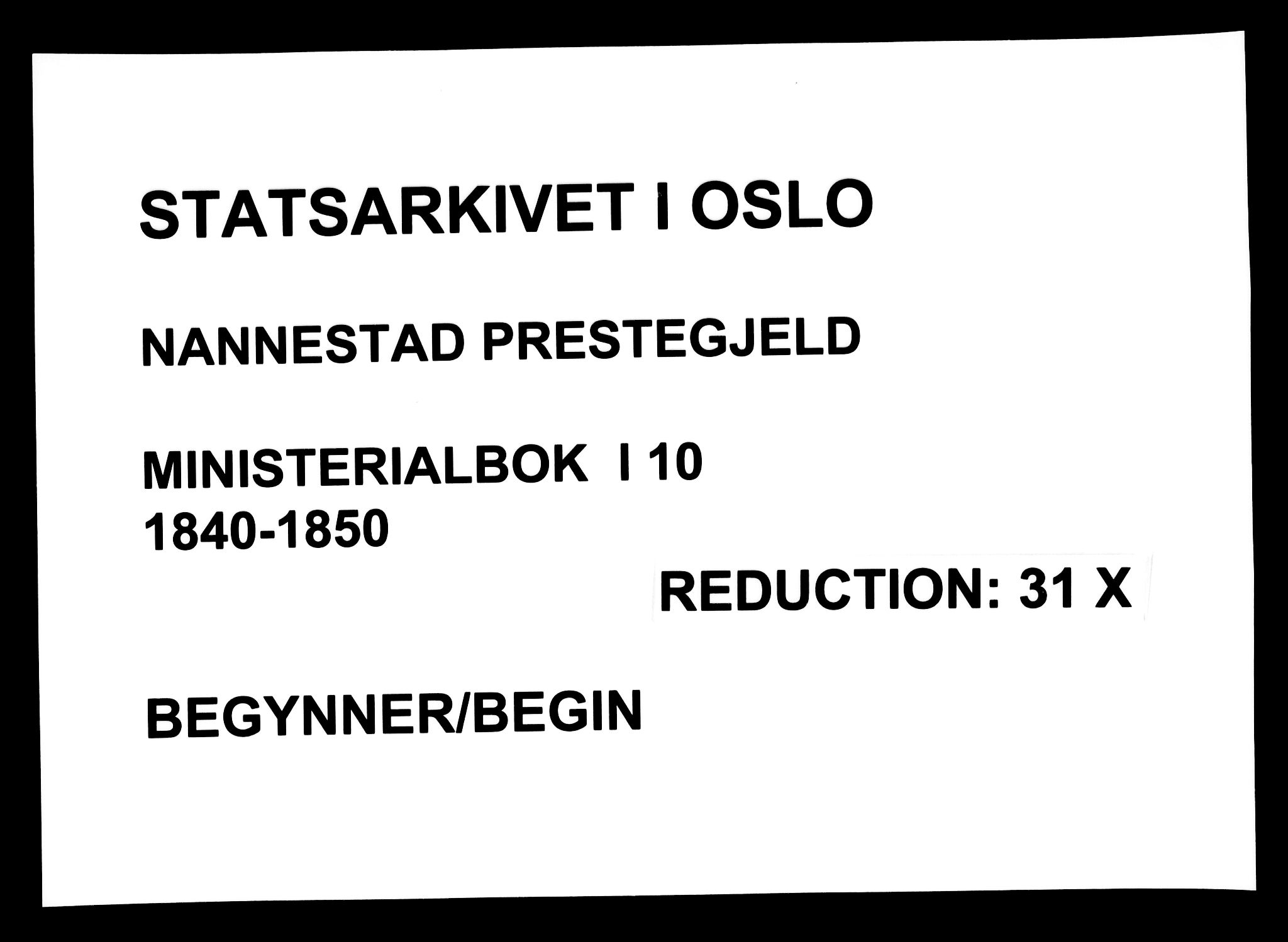 Nannestad prestekontor Kirkebøker, AV/SAO-A-10414a/F/Fa/L0010: Ministerialbok nr. I 10, 1840-1850