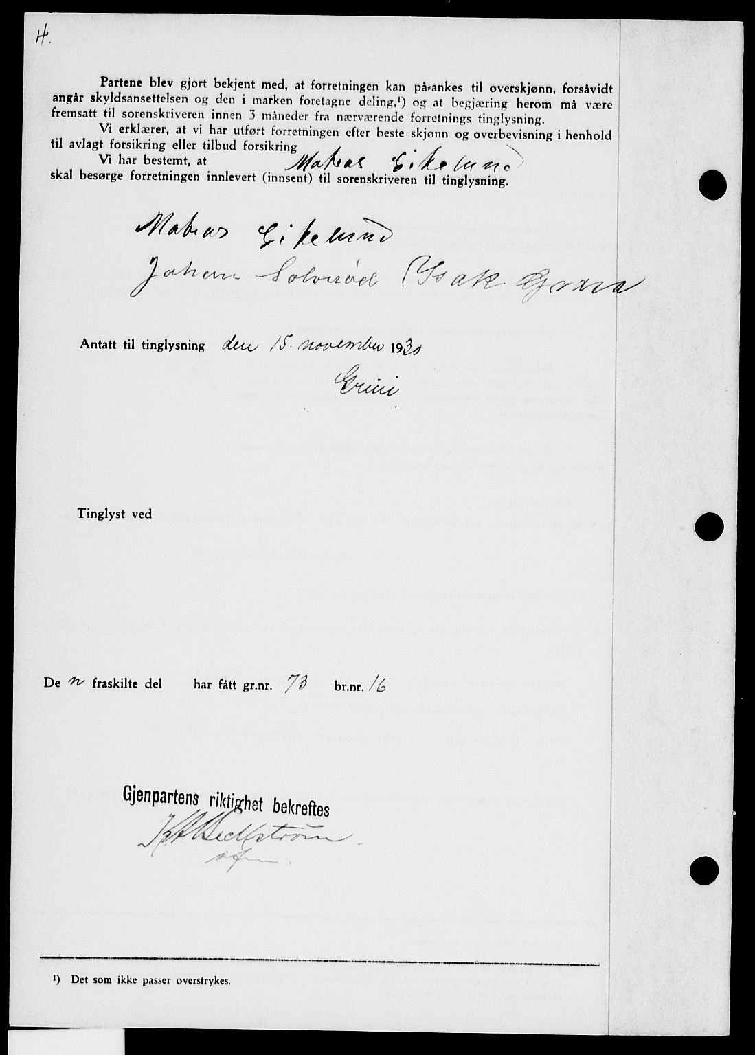 Bamble sorenskriveri, SAKO/A-214/G/Ga/Gab/L0026: Pantebok nr. II 26, 1930-1931, s. 4
