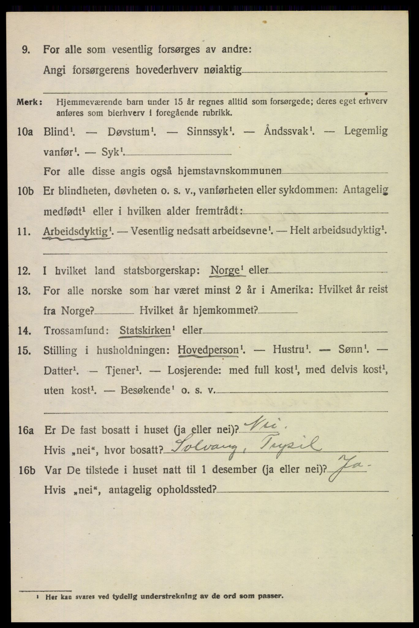 SAH, Folketelling 1920 for 0428 Trysil herred, 1920, s. 8764