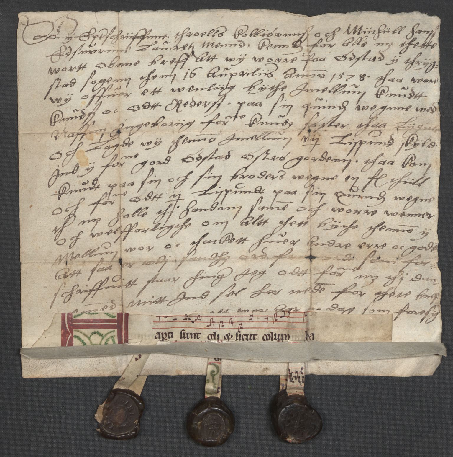 Riksarkivets diplomsamling, RA/EA-5965/F02/L0080: Dokumenter, 1578, s. 32