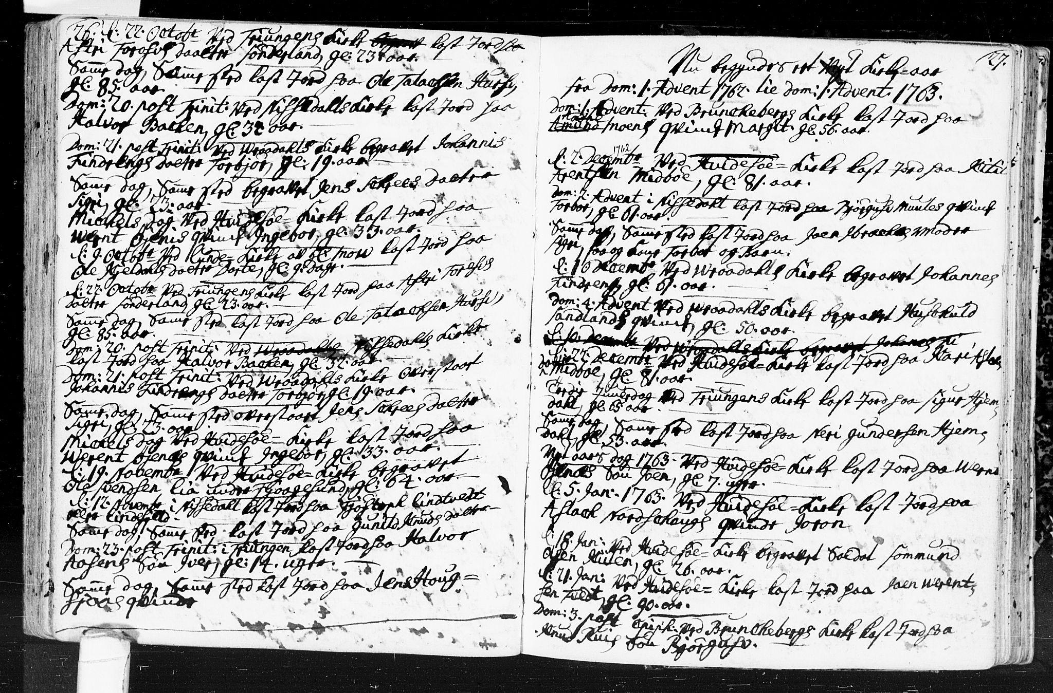 Kviteseid kirkebøker, AV/SAKO-A-276/F/Fa/L0001: Ministerialbok nr. I 1, 1754-1773, s. 26-27