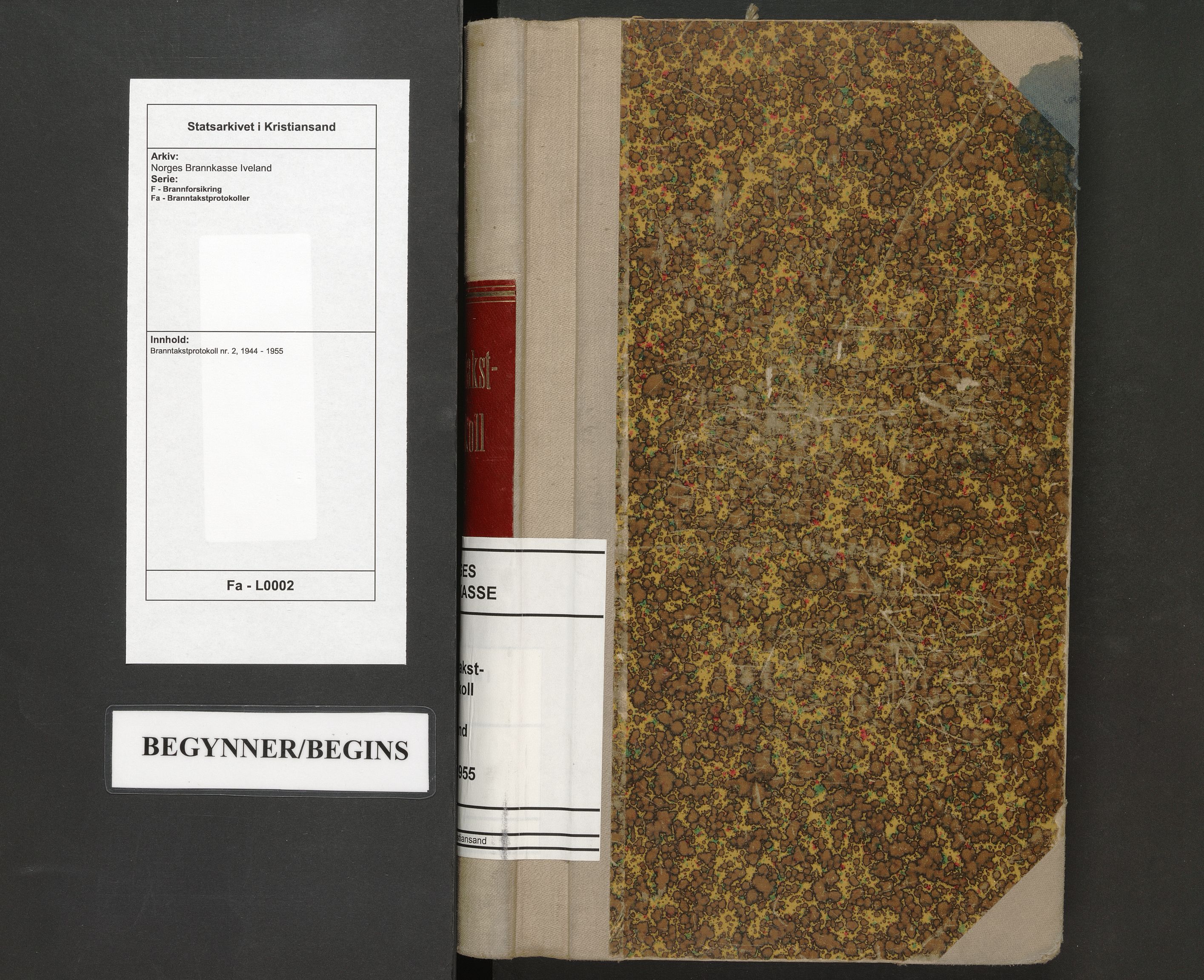 Norges Brannkasse Iveland, AV/SAK-2241-0029/F/Fa/L0002: Branntakstprotokoll nr. 2, 1944-1955