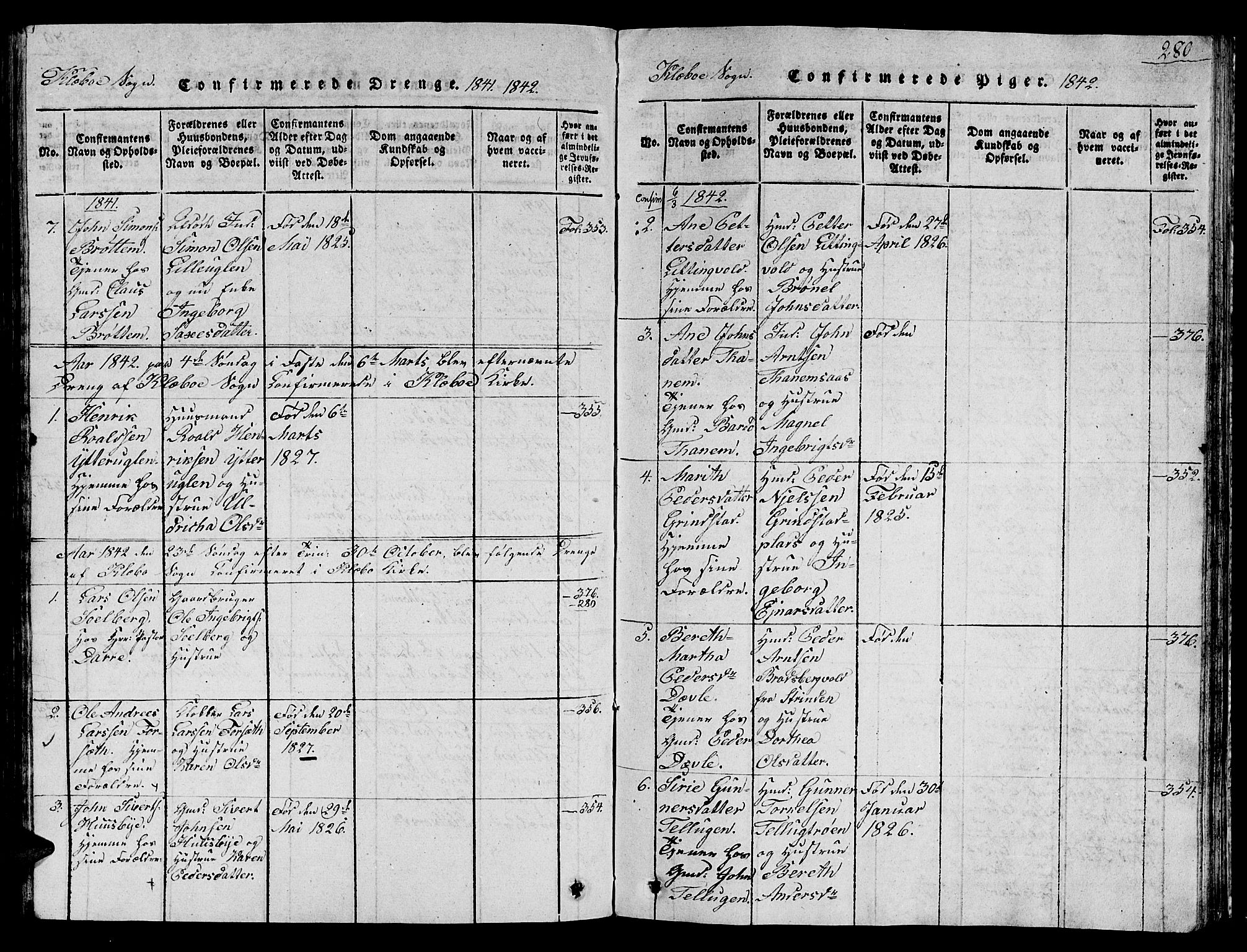 Ministerialprotokoller, klokkerbøker og fødselsregistre - Sør-Trøndelag, SAT/A-1456/618/L0450: Klokkerbok nr. 618C01, 1816-1865, s. 280