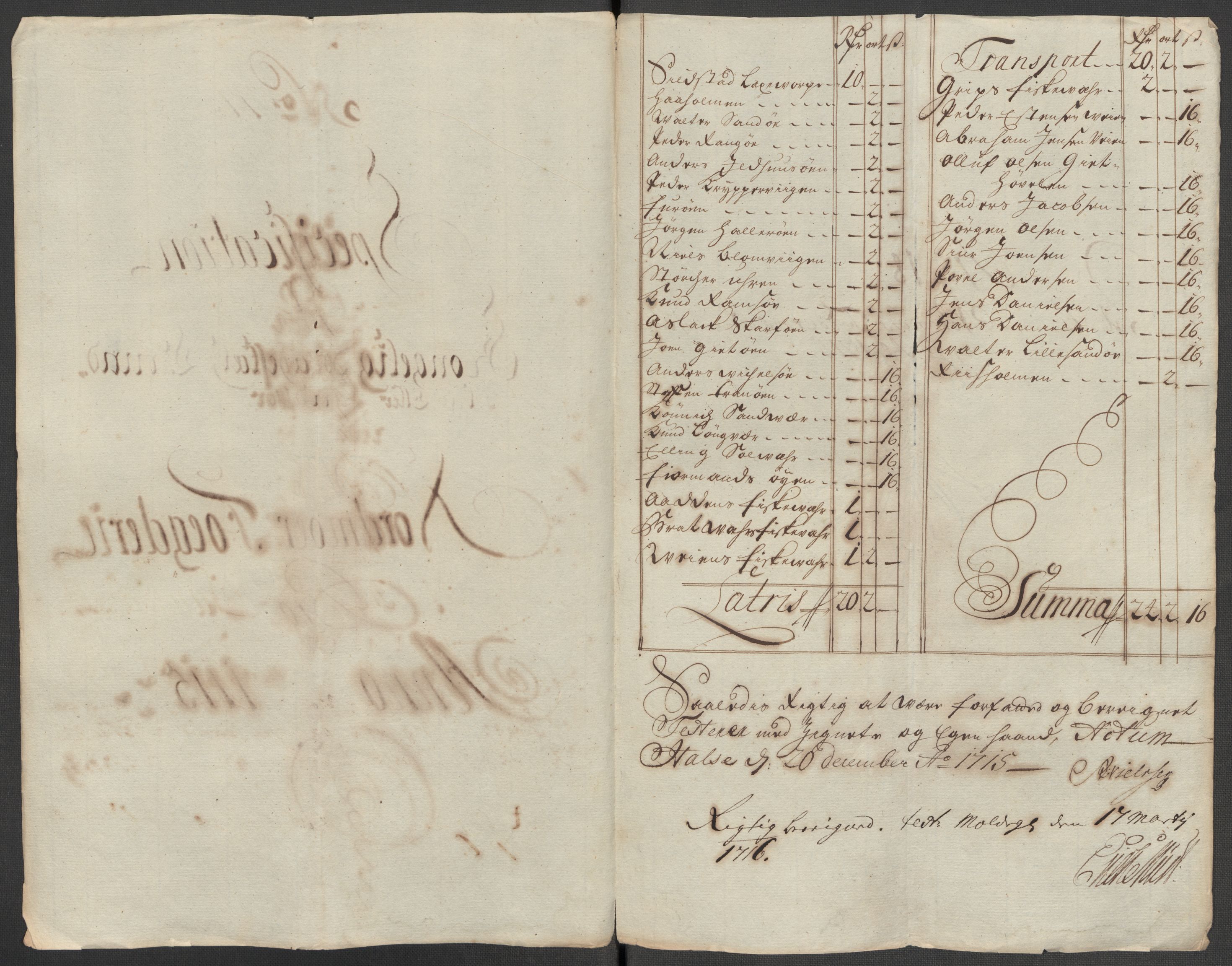 Rentekammeret inntil 1814, Reviderte regnskaper, Fogderegnskap, AV/RA-EA-4092/R56/L3748: Fogderegnskap Nordmøre, 1714-1715, s. 474
