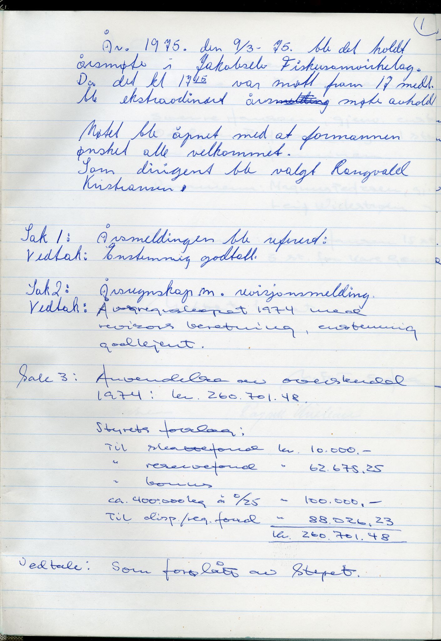 Jakobselv fiskersamvirkelag, FMFB/A-1193/A/L0002: Møteprotokoll, 1975-1982, s. 5