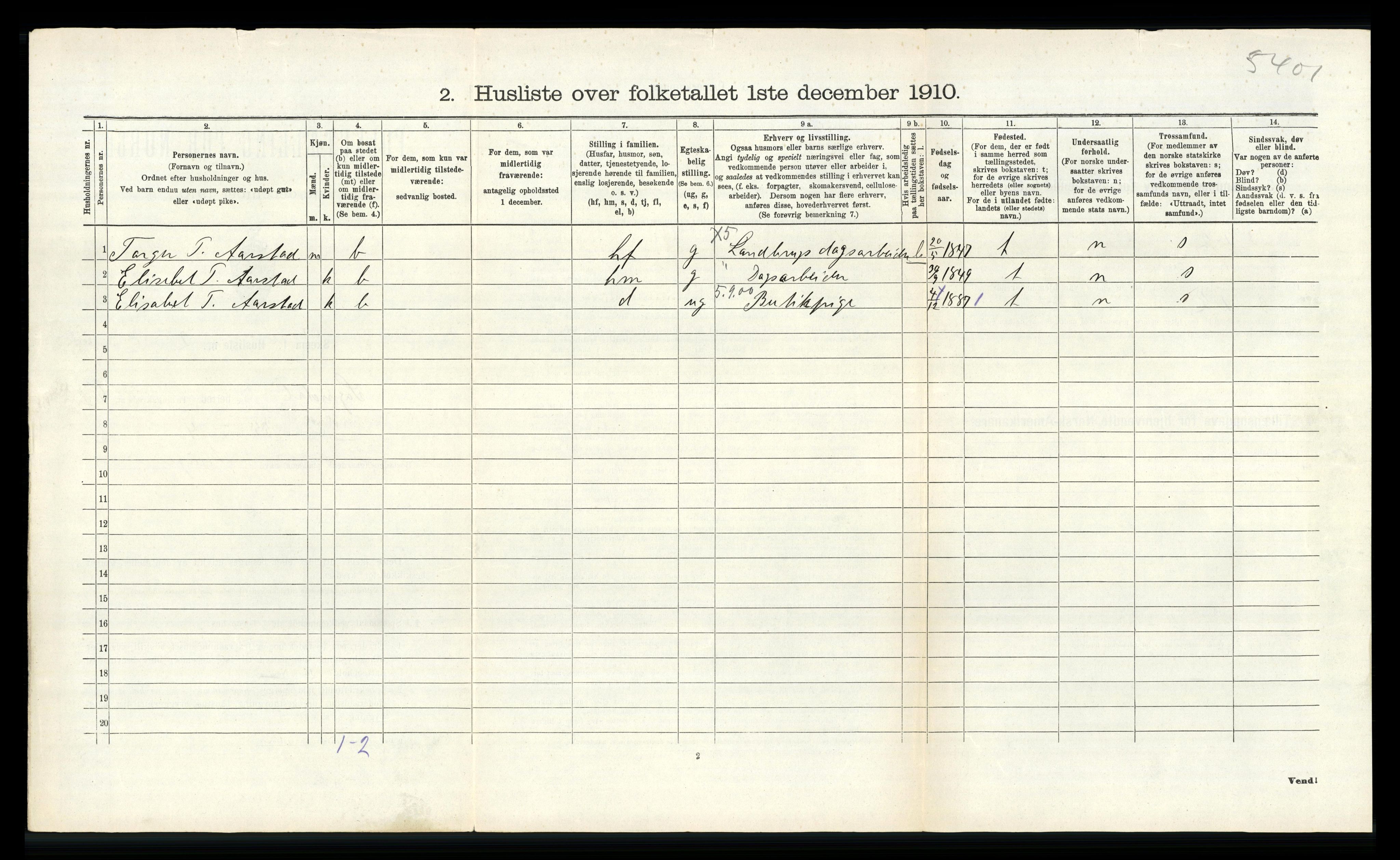 RA, Folketelling 1910 for 1111 Sokndal herred, 1910, s. 441