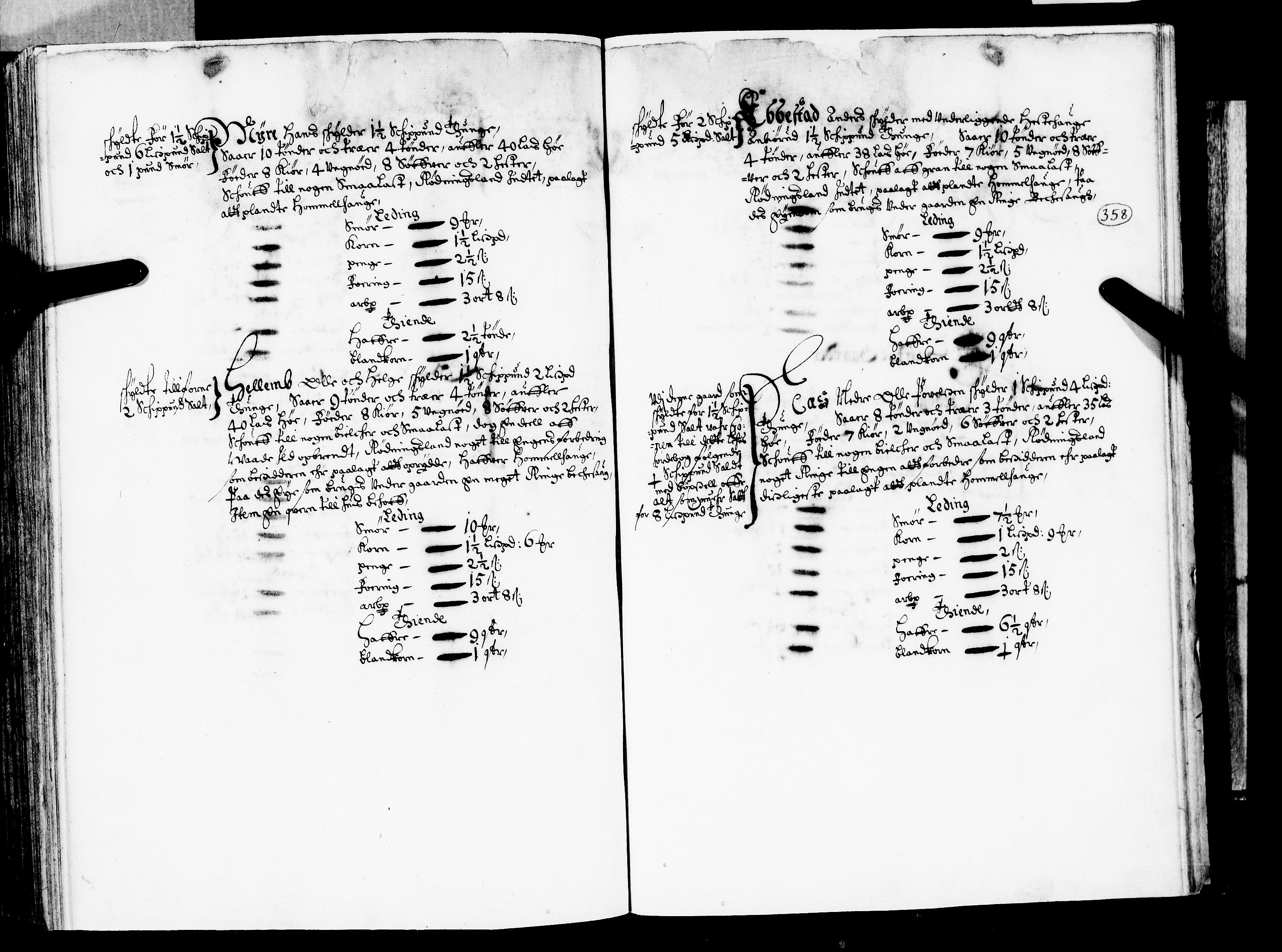 Rentekammeret inntil 1814, Realistisk ordnet avdeling, AV/RA-EA-4070/N/Nb/Nba/L0020: Tønsberg len, 2. del, 1668, s. 357b-358a