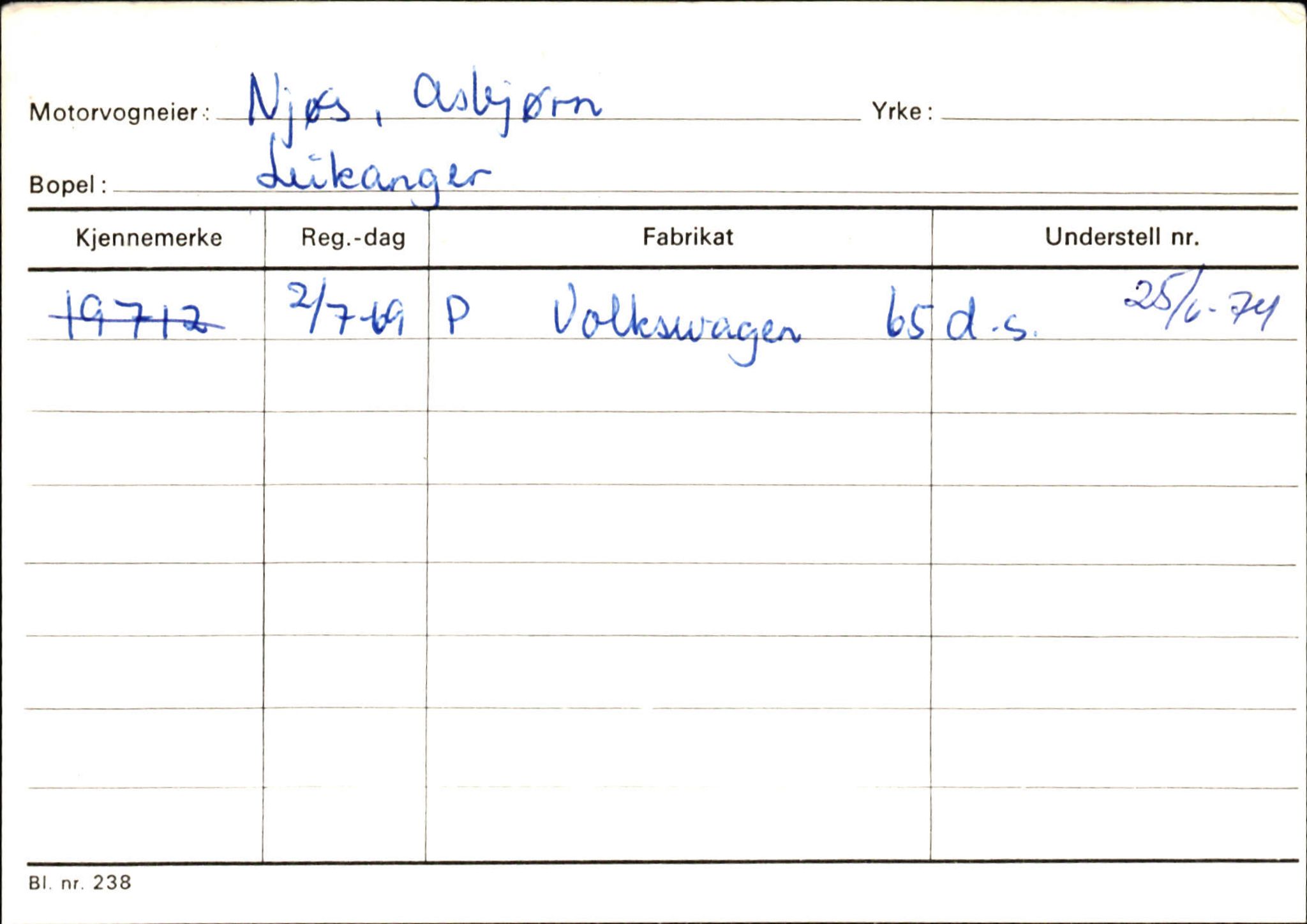 Statens vegvesen, Sogn og Fjordane vegkontor, SAB/A-5301/4/F/L0126: Eigarregister Fjaler M-Å. Leikanger A-Å, 1945-1975, s. 1838