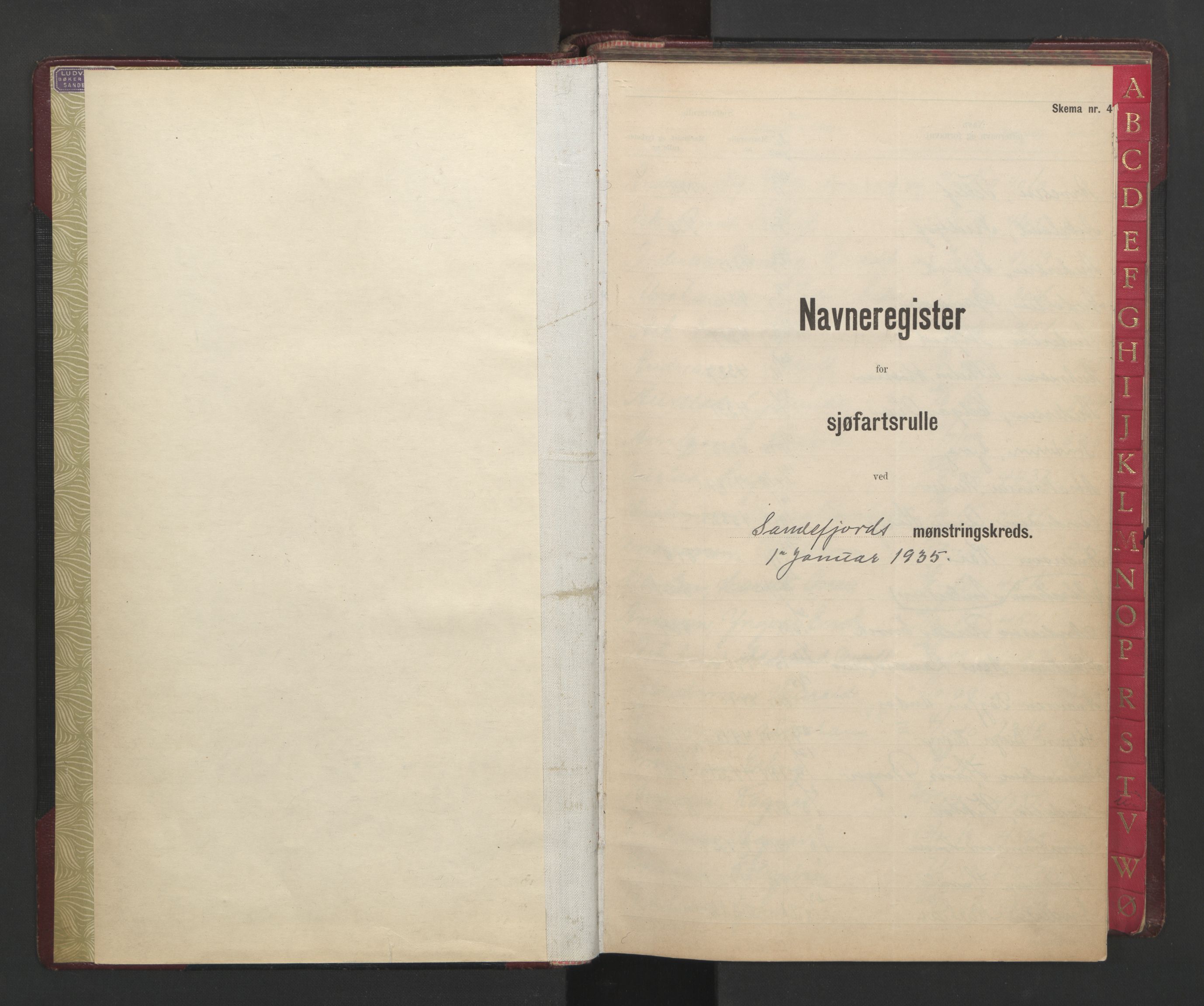 Sandefjord innrulleringskontor, SAKO/A-788/G/Ga/L0002: Register til annotasjons- og hovedrulle, 1935, s. 3