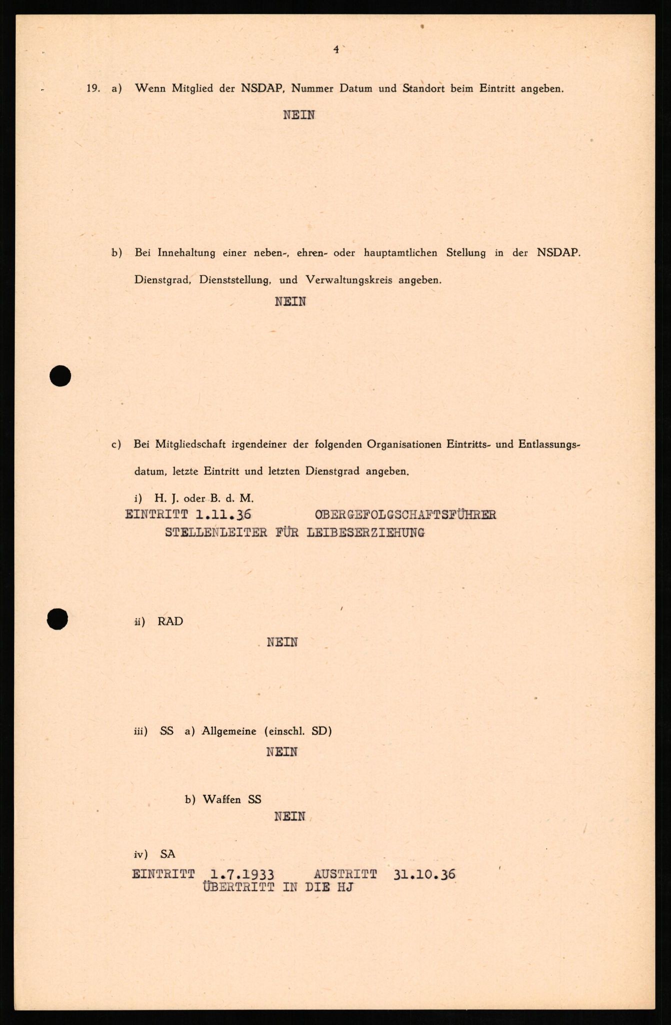 Forsvaret, Forsvarets overkommando II, RA/RAFA-3915/D/Db/L0014: CI Questionaires. Tyske okkupasjonsstyrker i Norge. Tyskere., 1945-1946, s. 214