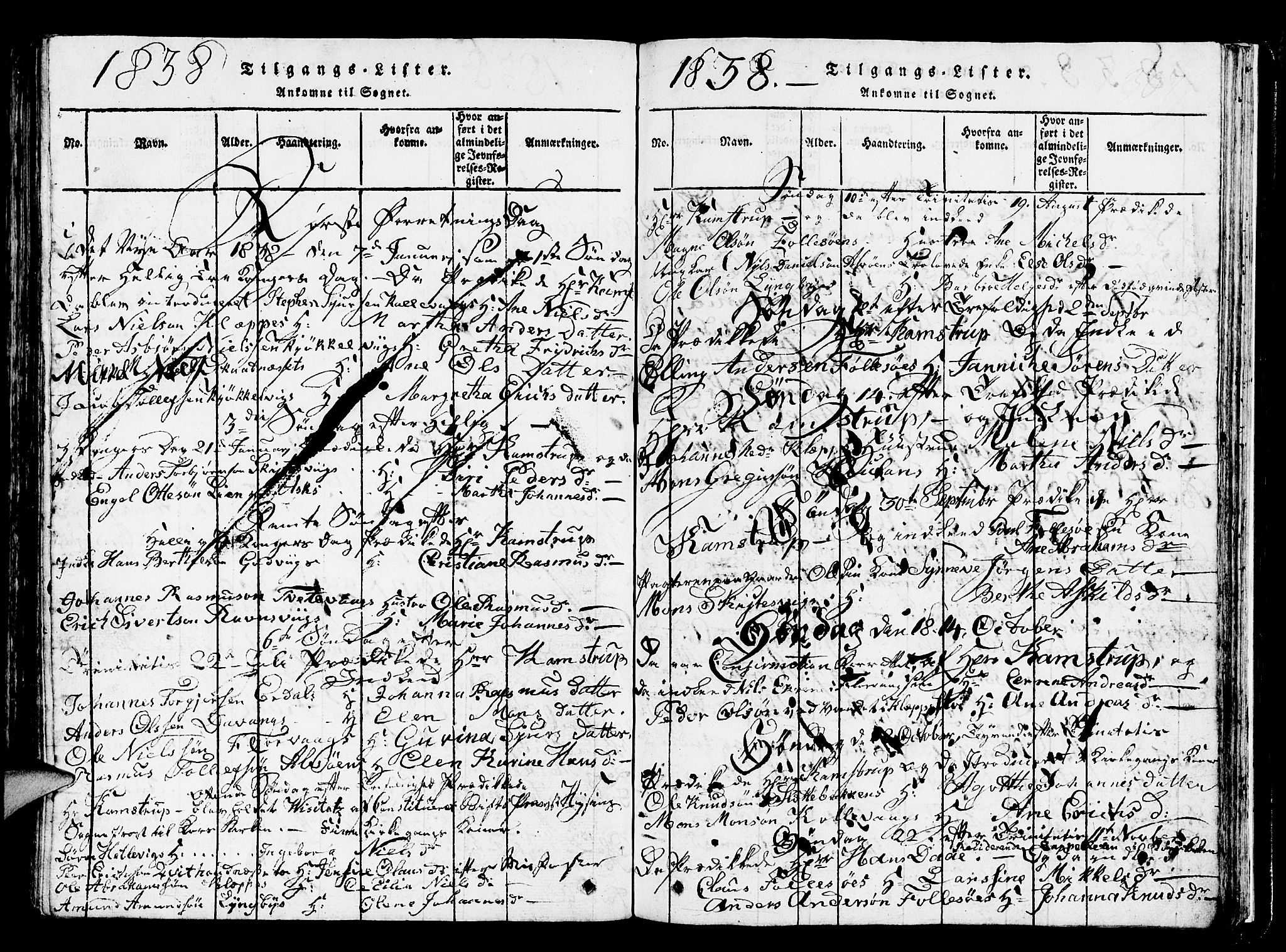 Askøy Sokneprestembete, AV/SAB-A-74101/H/Ha/Hab/Haba/L0002: Klokkerbok nr. A 2, 1815-1846, s. 307
