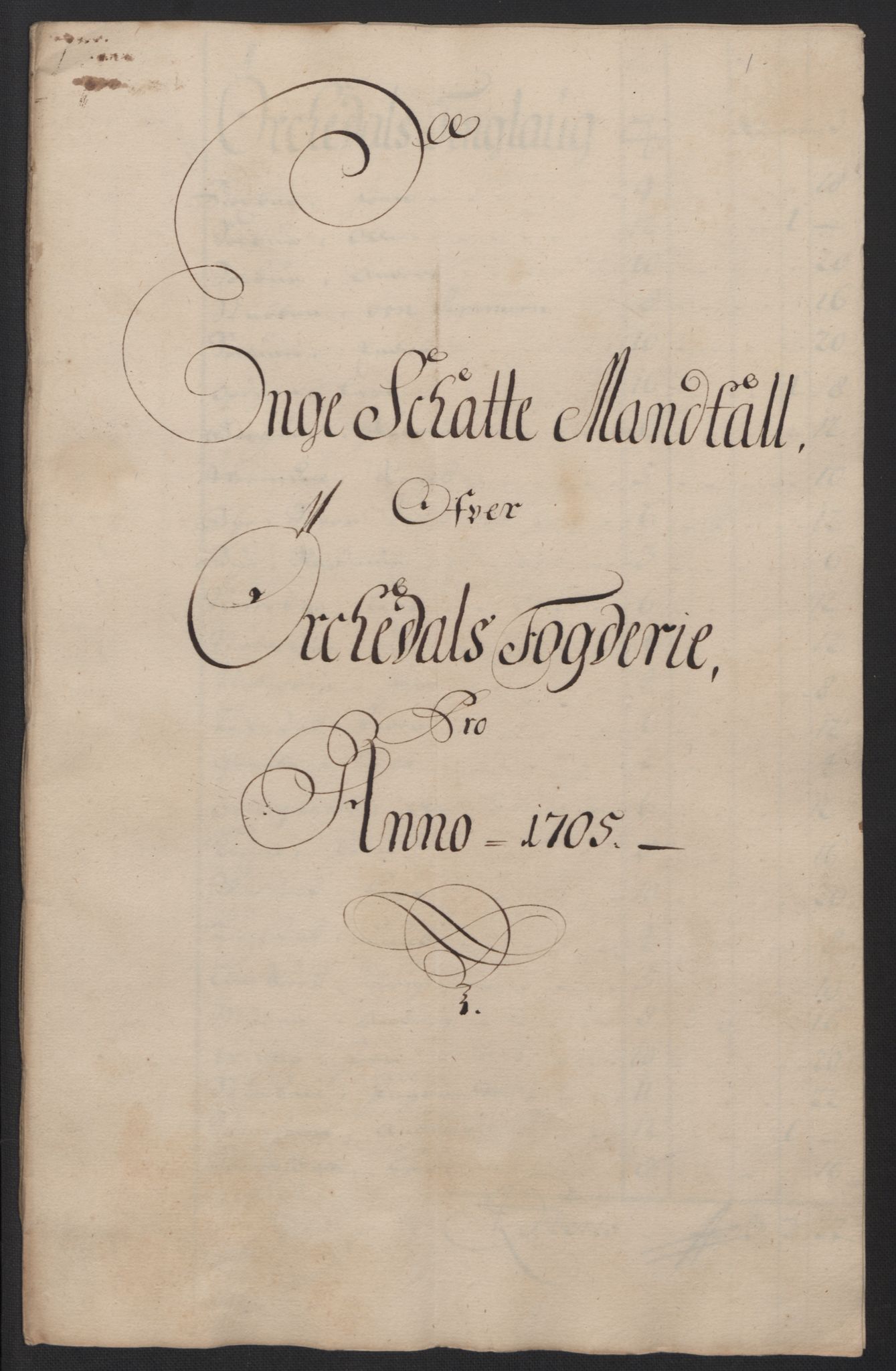 Rentekammeret inntil 1814, Reviderte regnskaper, Fogderegnskap, RA/EA-4092/R60/L3955: Fogderegnskap Orkdal og Gauldal, 1705, s. 139