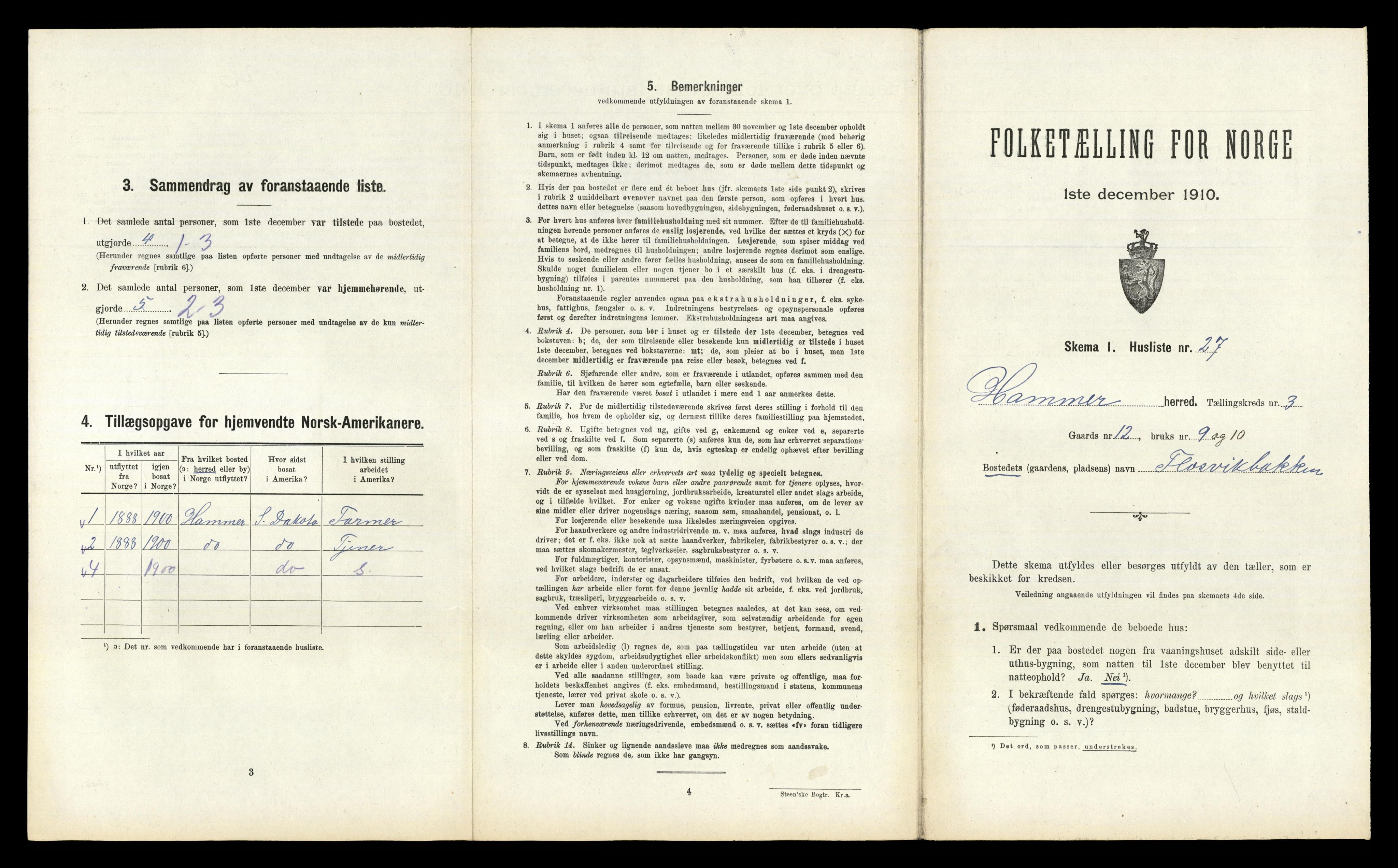 RA, Folketelling 1910 for 1254 Hamre herred, 1910, s. 200