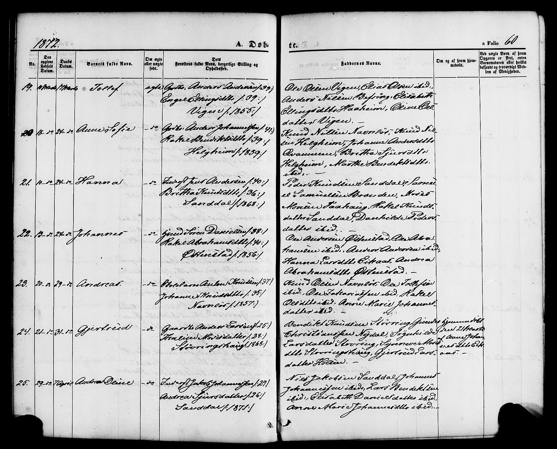 Jølster sokneprestembete, AV/SAB-A-80701/H/Haa/Haaa/L0011: Ministerialbok nr. A 11, 1866-1881, s. 60