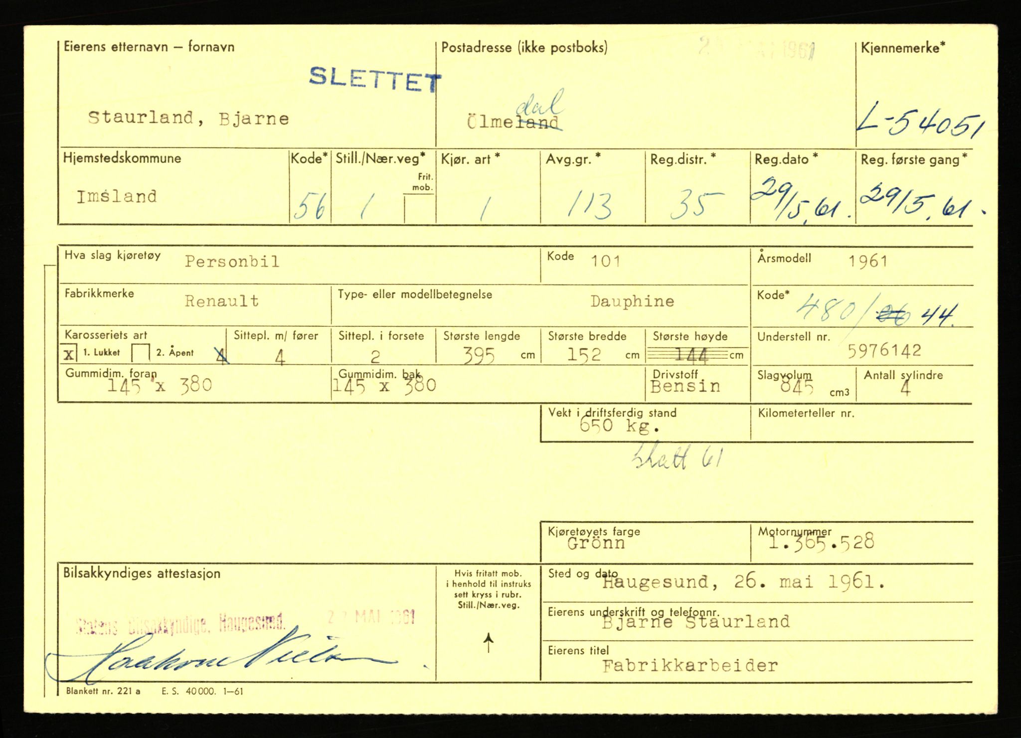 Stavanger trafikkstasjon, SAST/A-101942/0/F/L0053: L-52900 - L-54199, 1930-1971, s. 2563