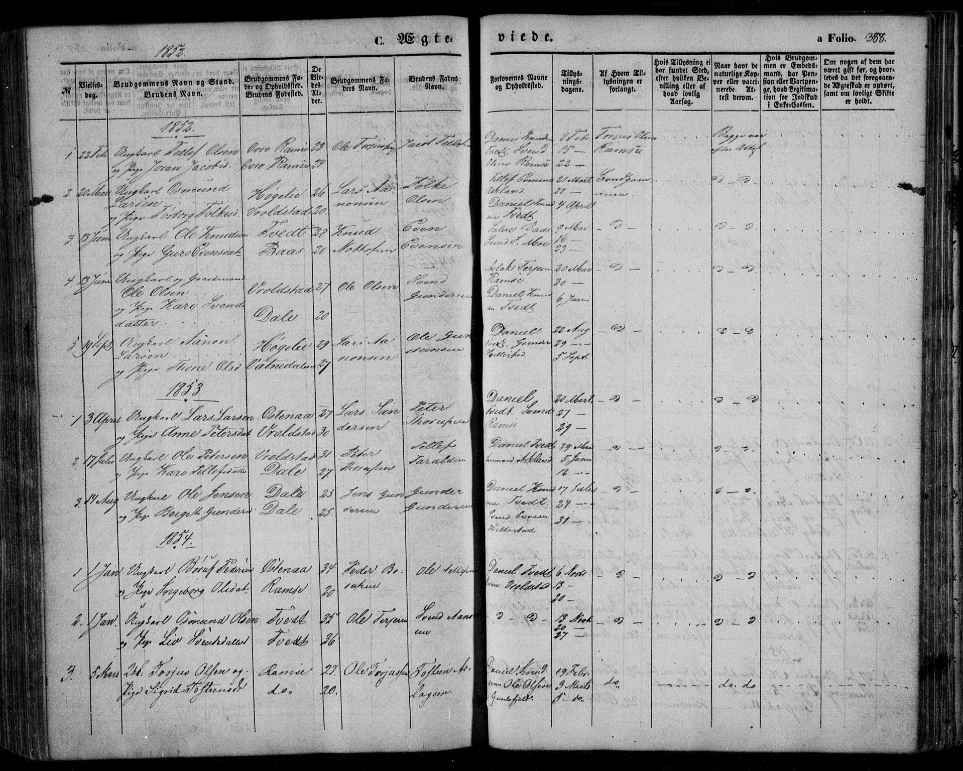 Åmli sokneprestkontor, AV/SAK-1111-0050/F/Fa/Fac/L0008: Ministerialbok nr. A 8, 1852-1869, s. 388