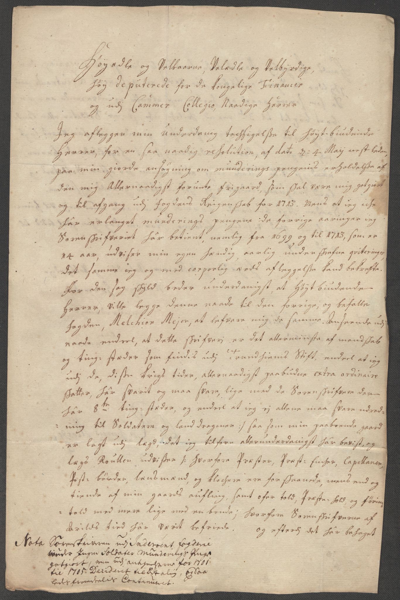 Rentekammeret inntil 1814, Reviderte regnskaper, Fogderegnskap, AV/RA-EA-4092/R64/L4433: Fogderegnskap Namdal, 1712, s. 245