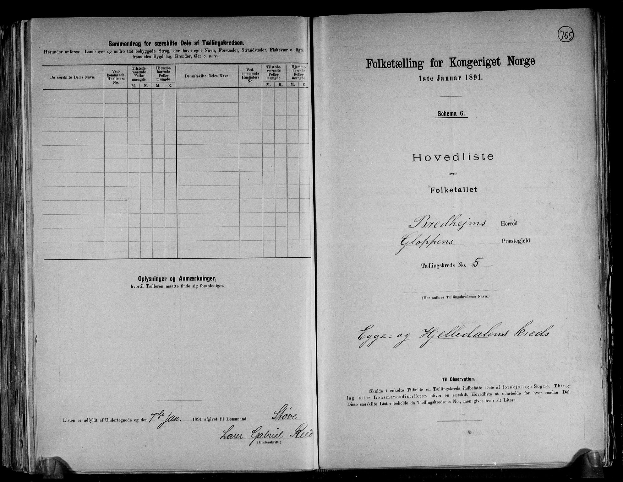 RA, Folketelling 1891 for 1446 Breim herred, 1891, s. 13