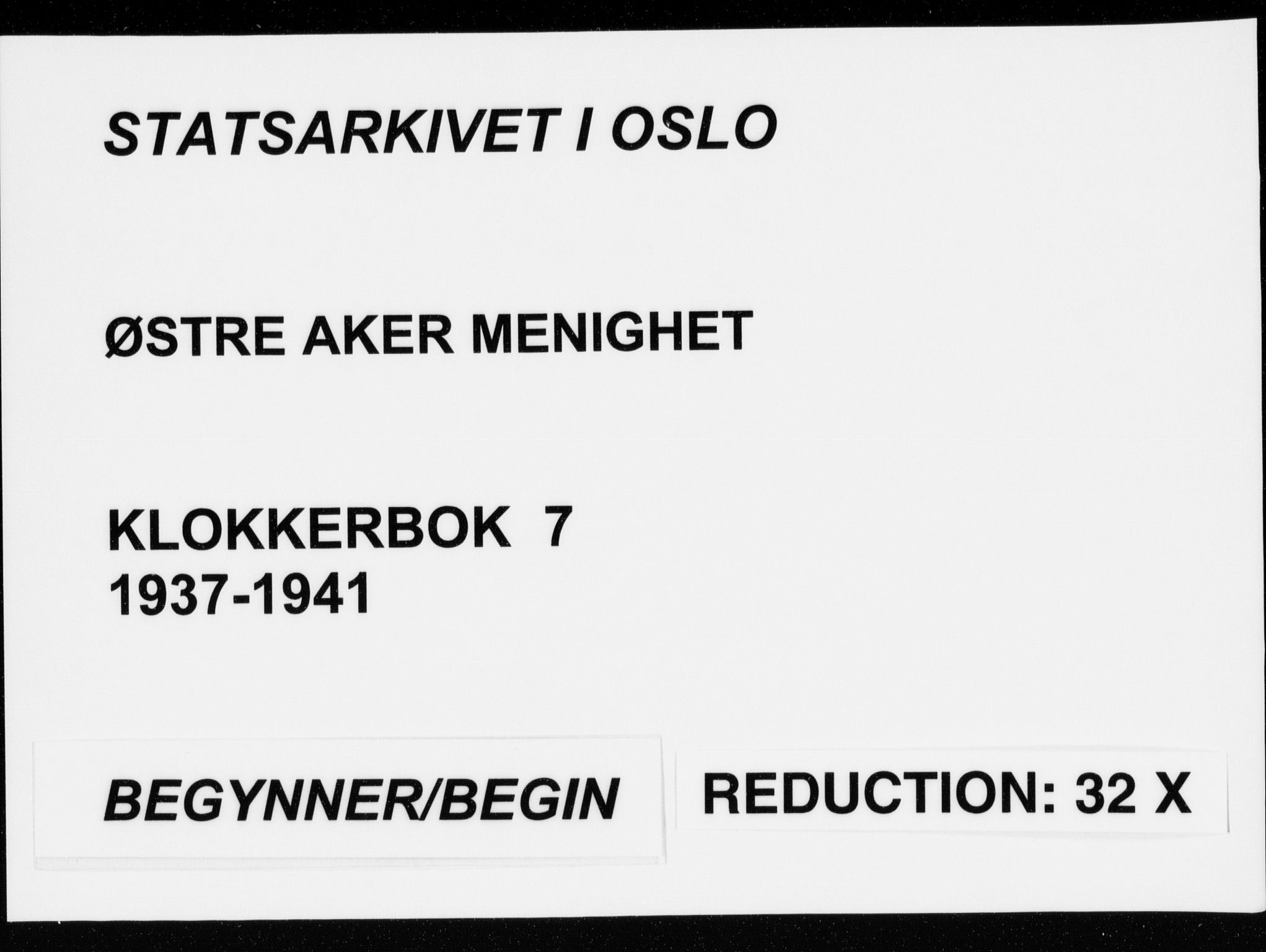 Østre Aker prestekontor Kirkebøker, SAO/A-10840/G/Ga/L0007: Klokkerbok nr. I 7, 1937-1941