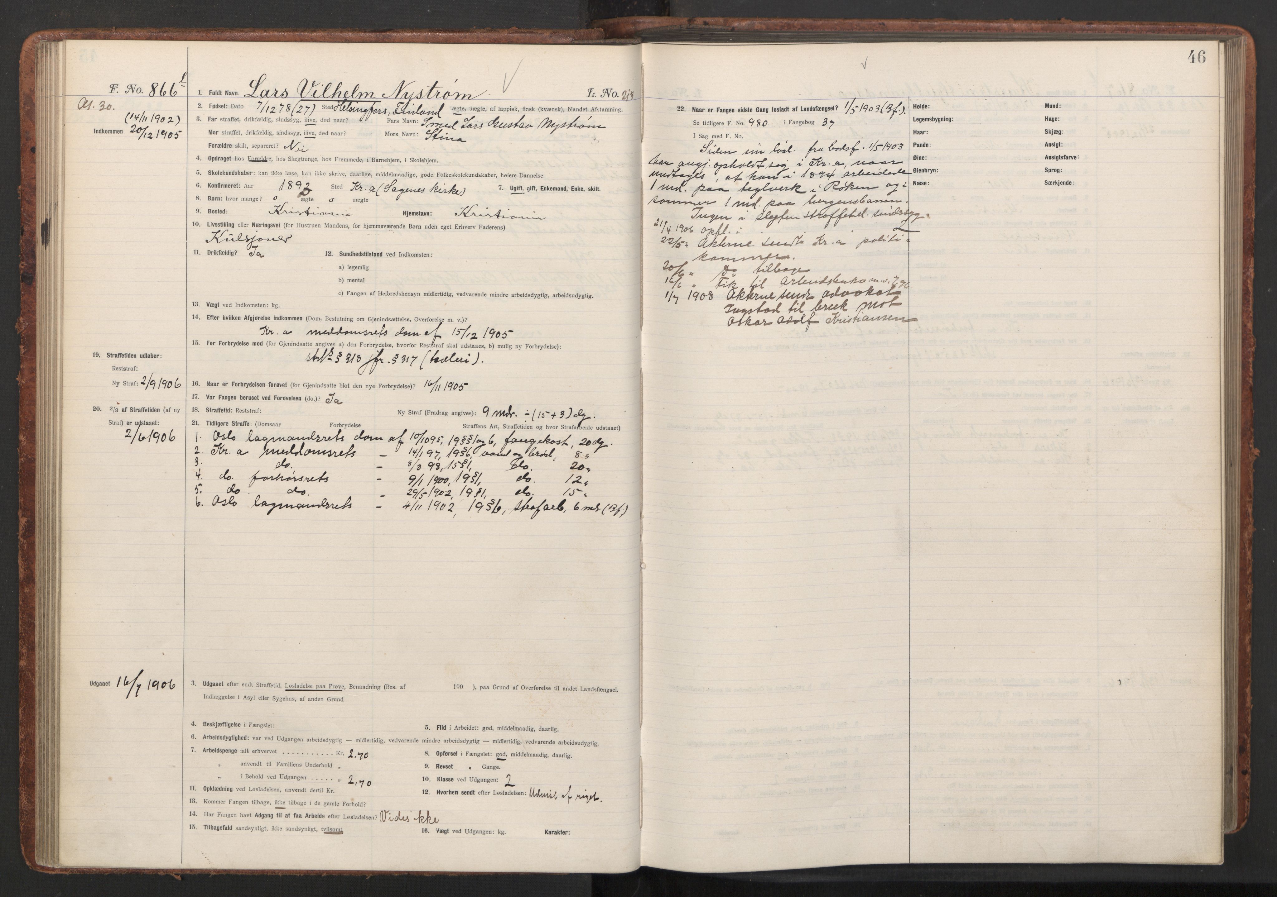 Botsfengslet, AV/RA-S-1539/D/Db/Dbb/L0040: 821l - 171m, 1905-1907, s. 46