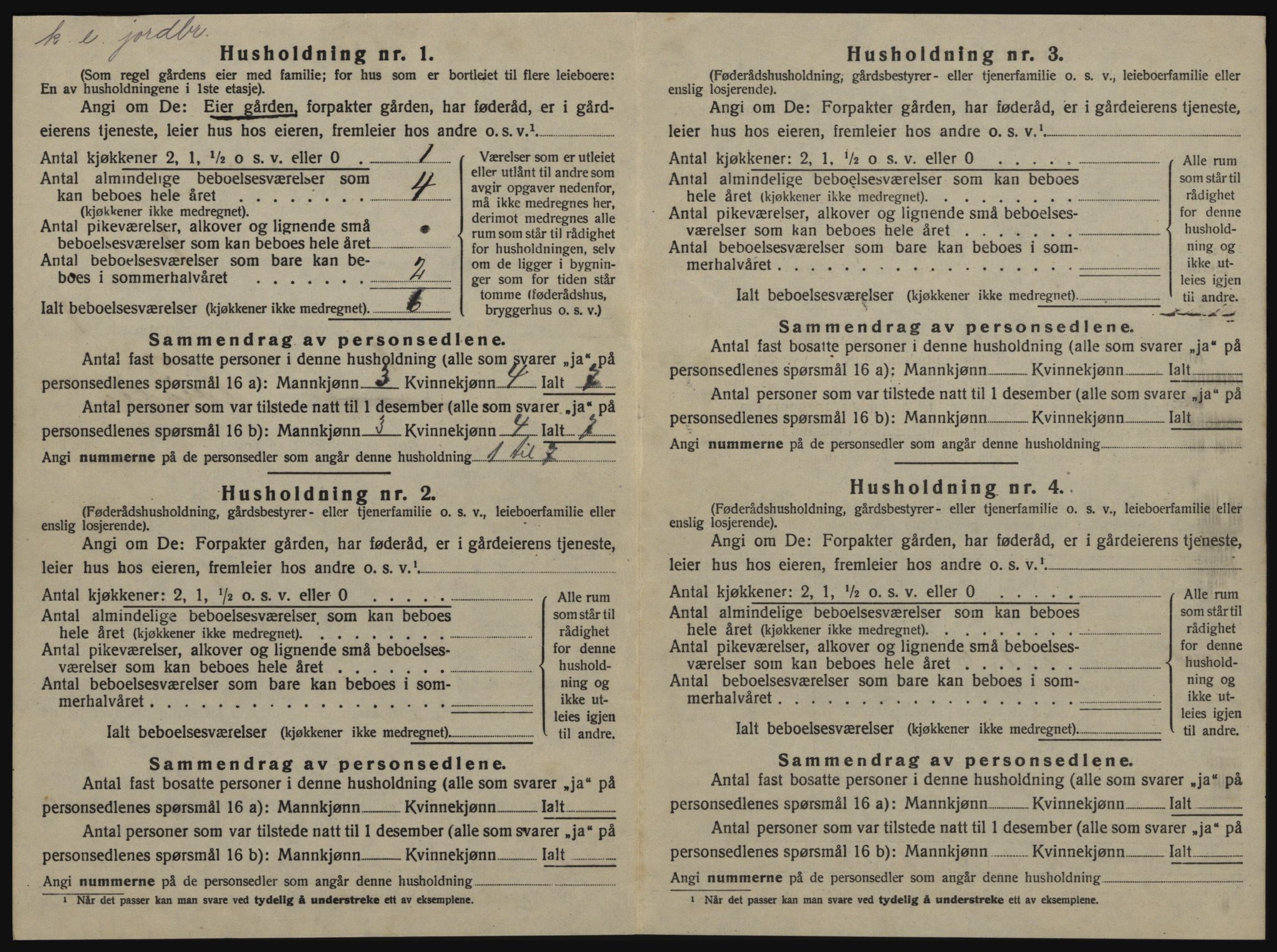 SAT, Folketelling 1920 for 1650 Horg herred, 1920, s. 39