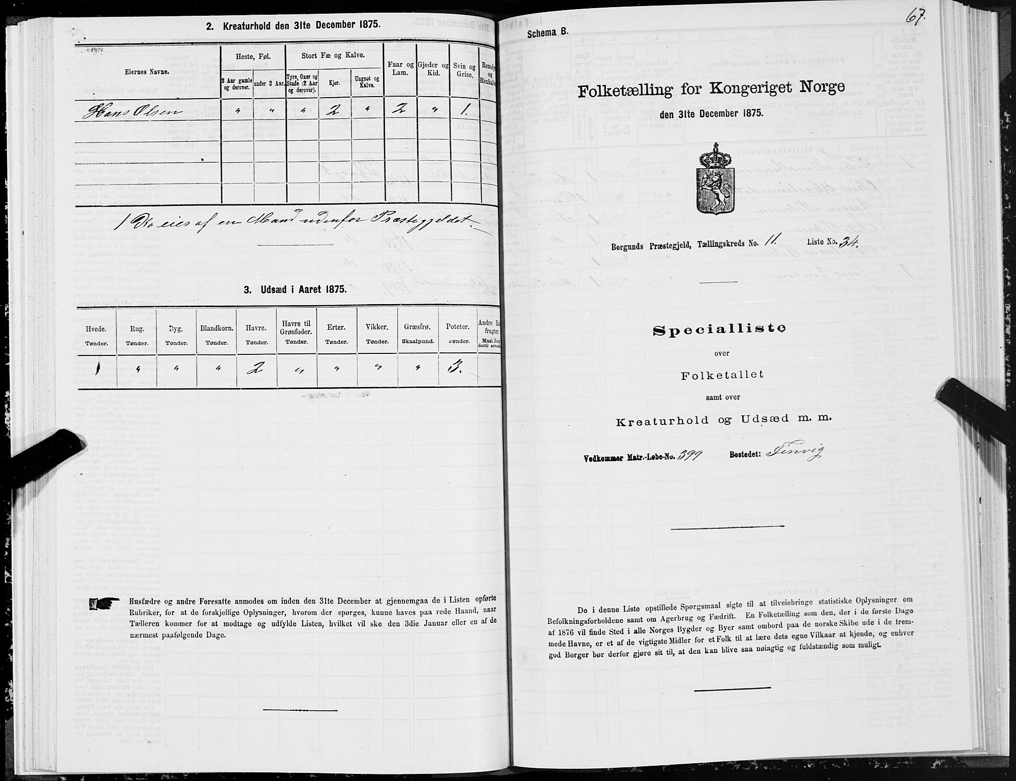 SAT, Folketelling 1875 for 1531P Borgund prestegjeld, 1875, s. 6067