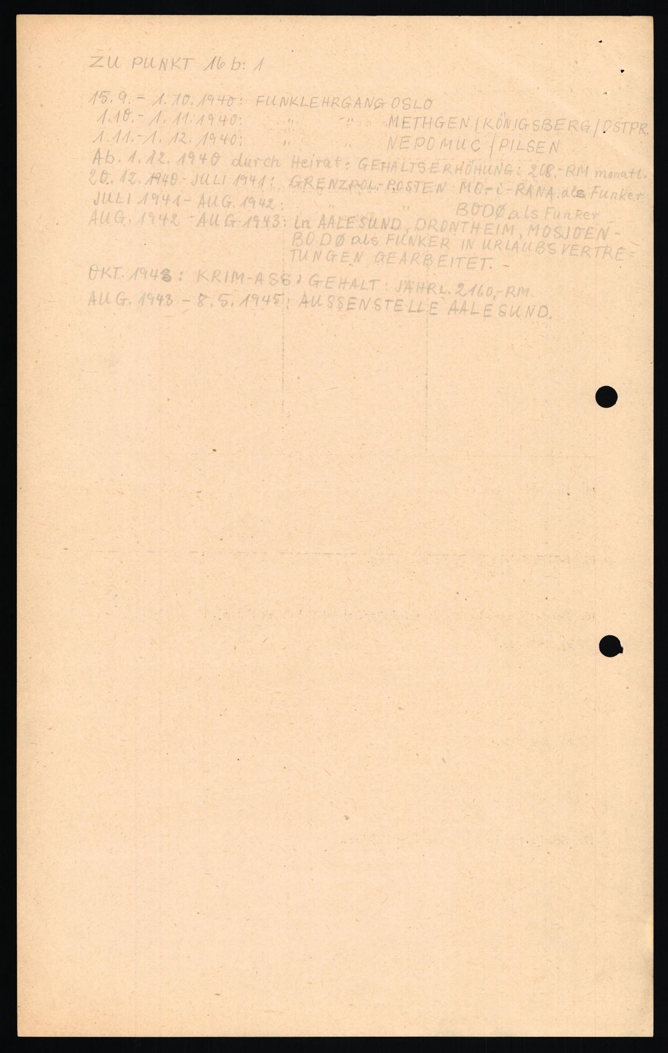 Forsvaret, Forsvarets overkommando II, AV/RA-RAFA-3915/D/Db/L0021: CI Questionaires. Tyske okkupasjonsstyrker i Norge. Tyskere., 1945-1946, s. 352