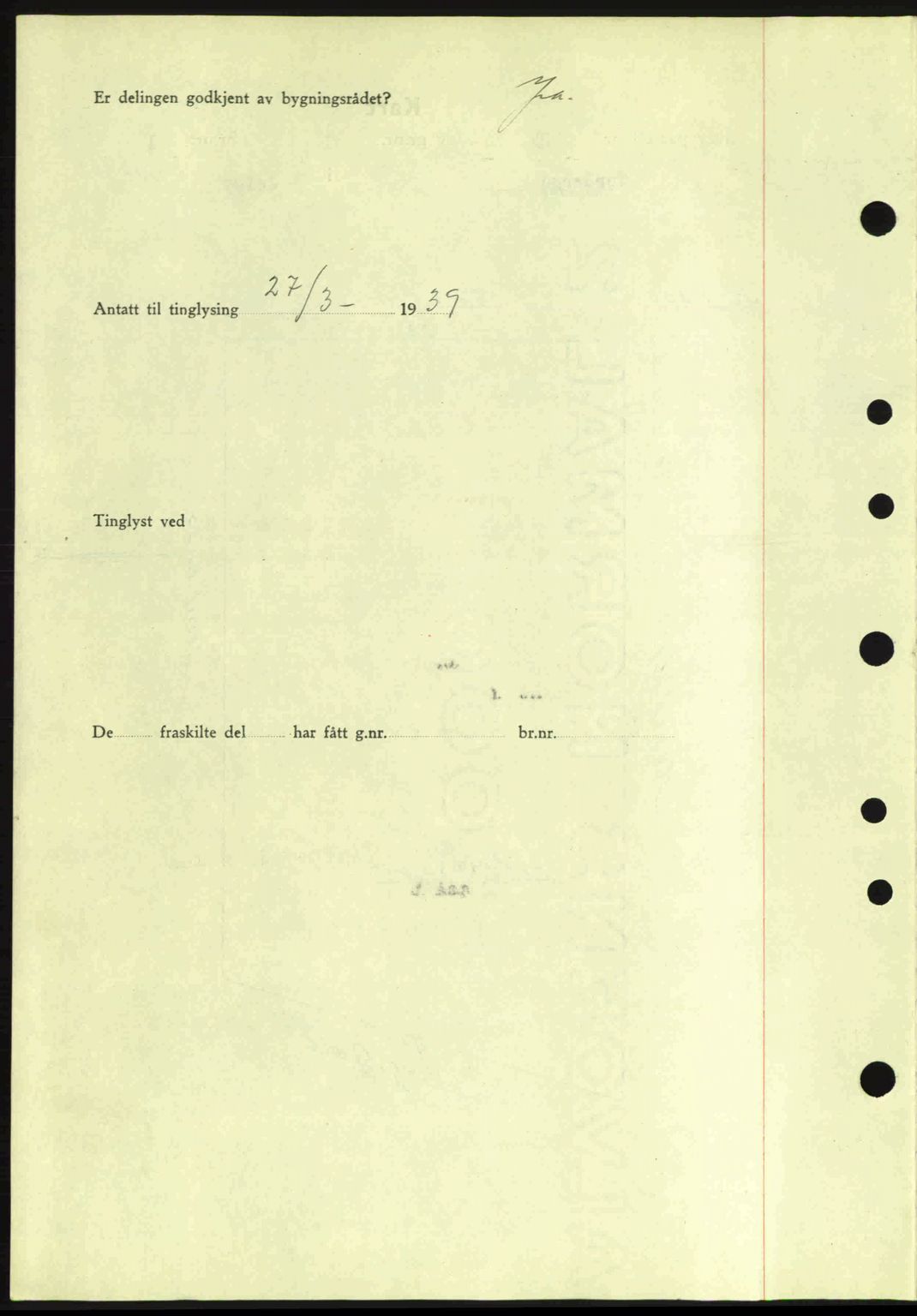 Moss sorenskriveri, SAO/A-10168: Pantebok nr. A5, 1938-1939, Dagboknr: 695/1939