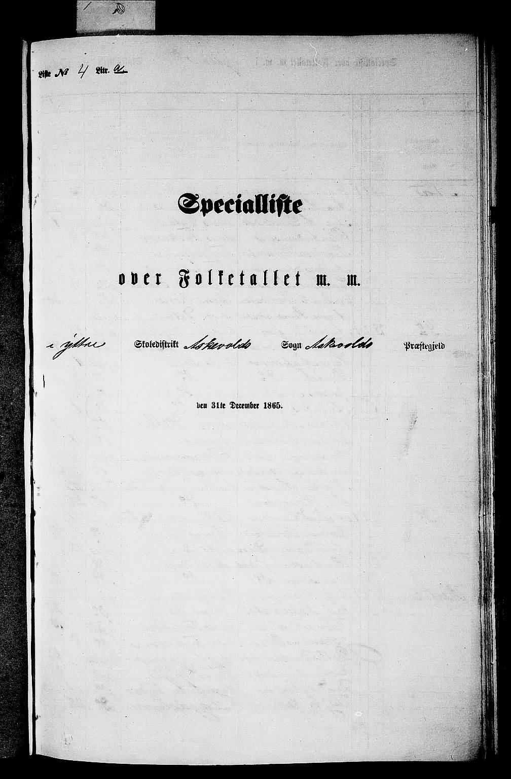 RA, Folketelling 1865 for 1428P Askvoll prestegjeld, 1865, s. 73
