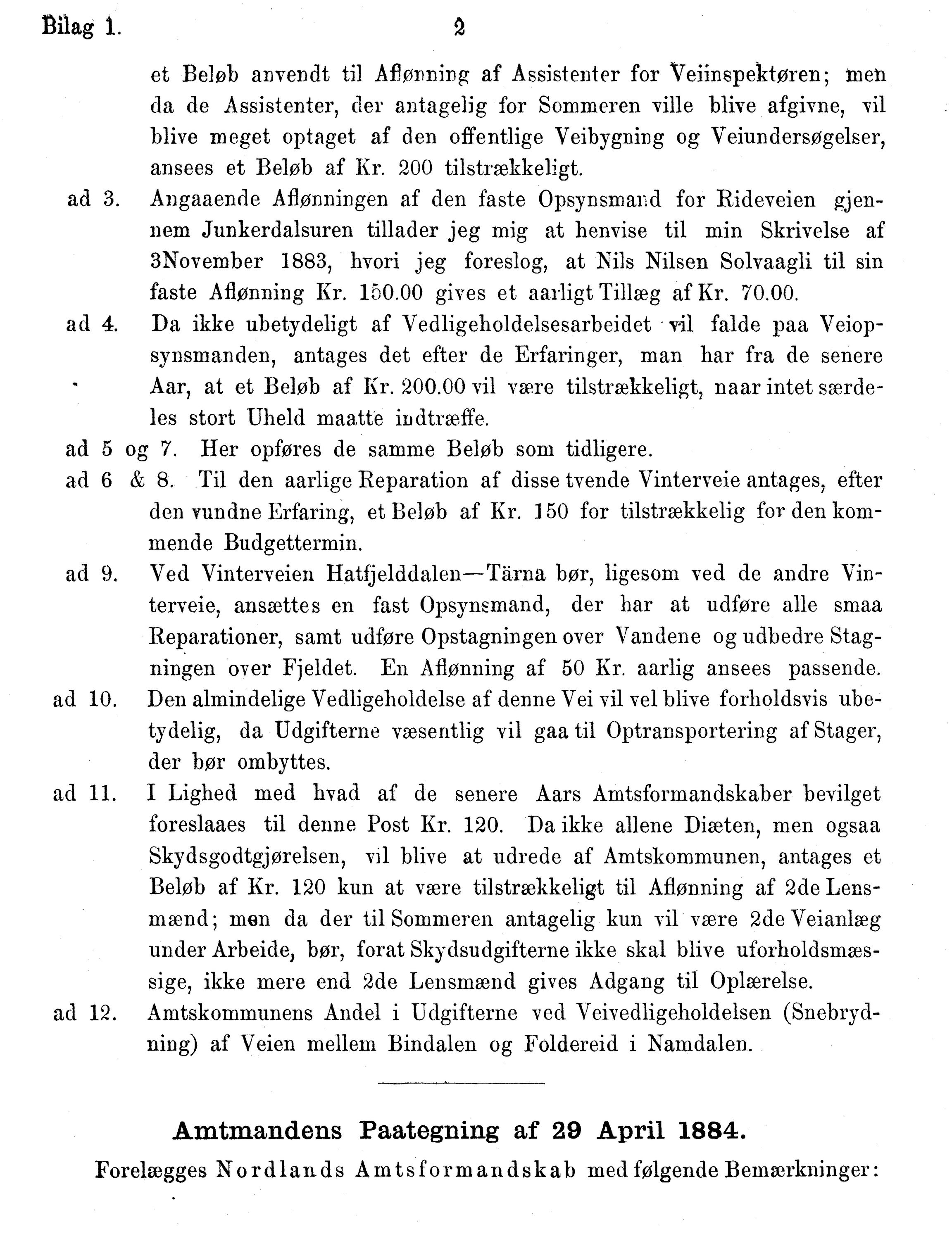 Nordland Fylkeskommune. Fylkestinget, AIN/NFK-17/176/A/Ac/L0014: Fylkestingsforhandlinger 1881-1885, 1881-1885