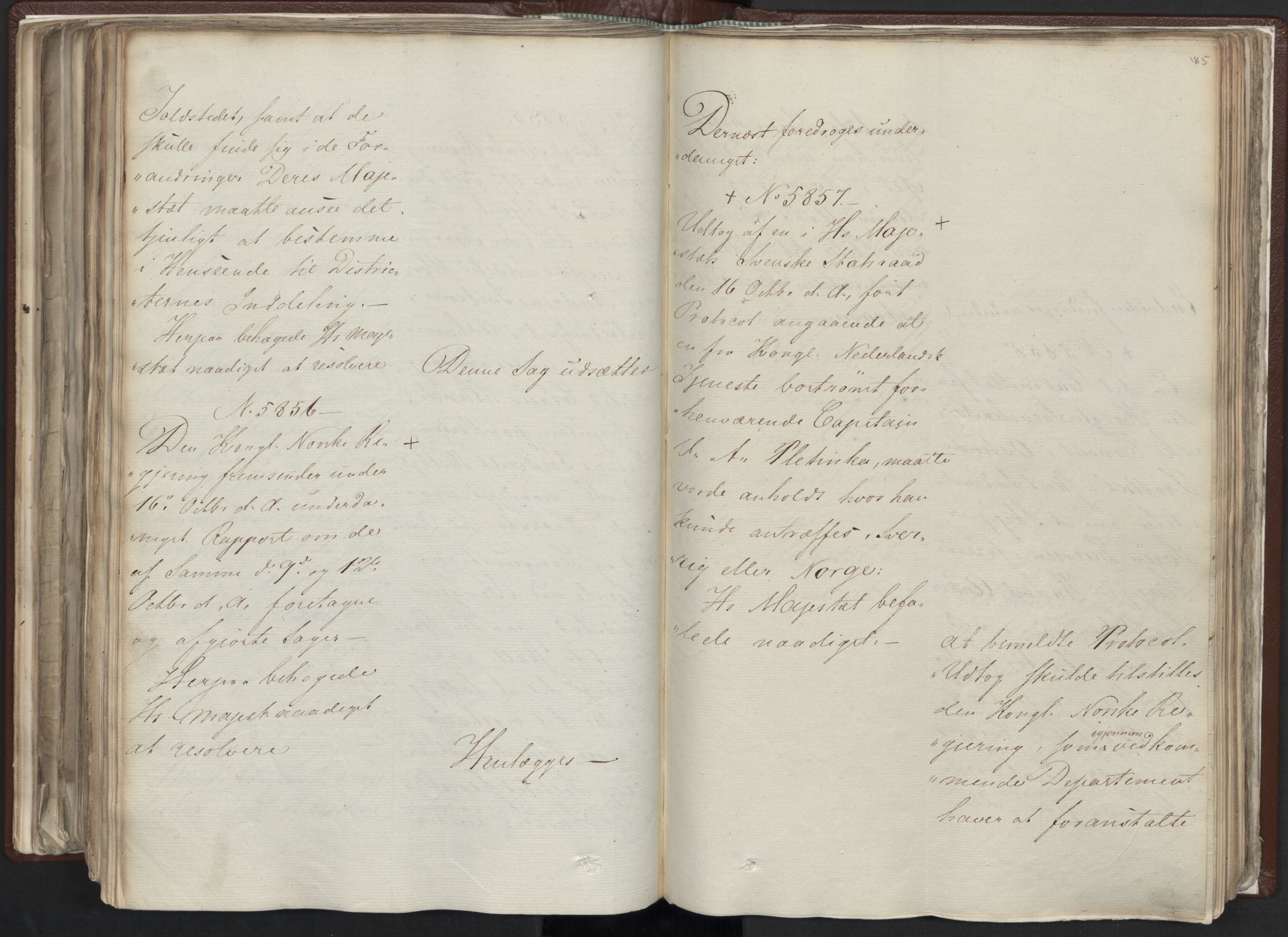 Statsrådssekretariatet, AV/RA-S-1001/A/Ab/L0012: Kgl. res. nr. 5679-6008 II, 1821, s. 184b-185a
