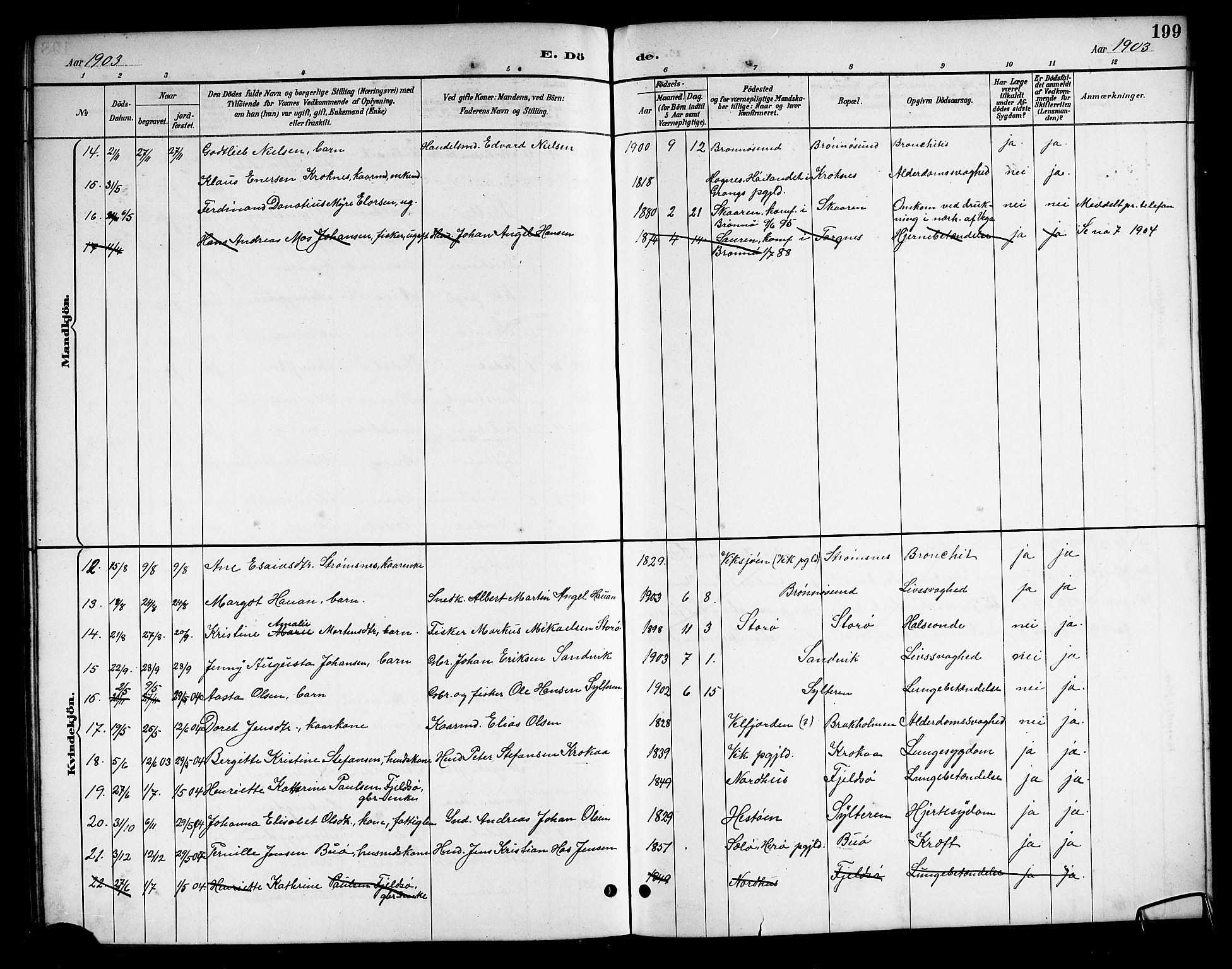 Ministerialprotokoller, klokkerbøker og fødselsregistre - Nordland, SAT/A-1459/813/L0213: Klokkerbok nr. 813C05, 1887-1903, s. 199