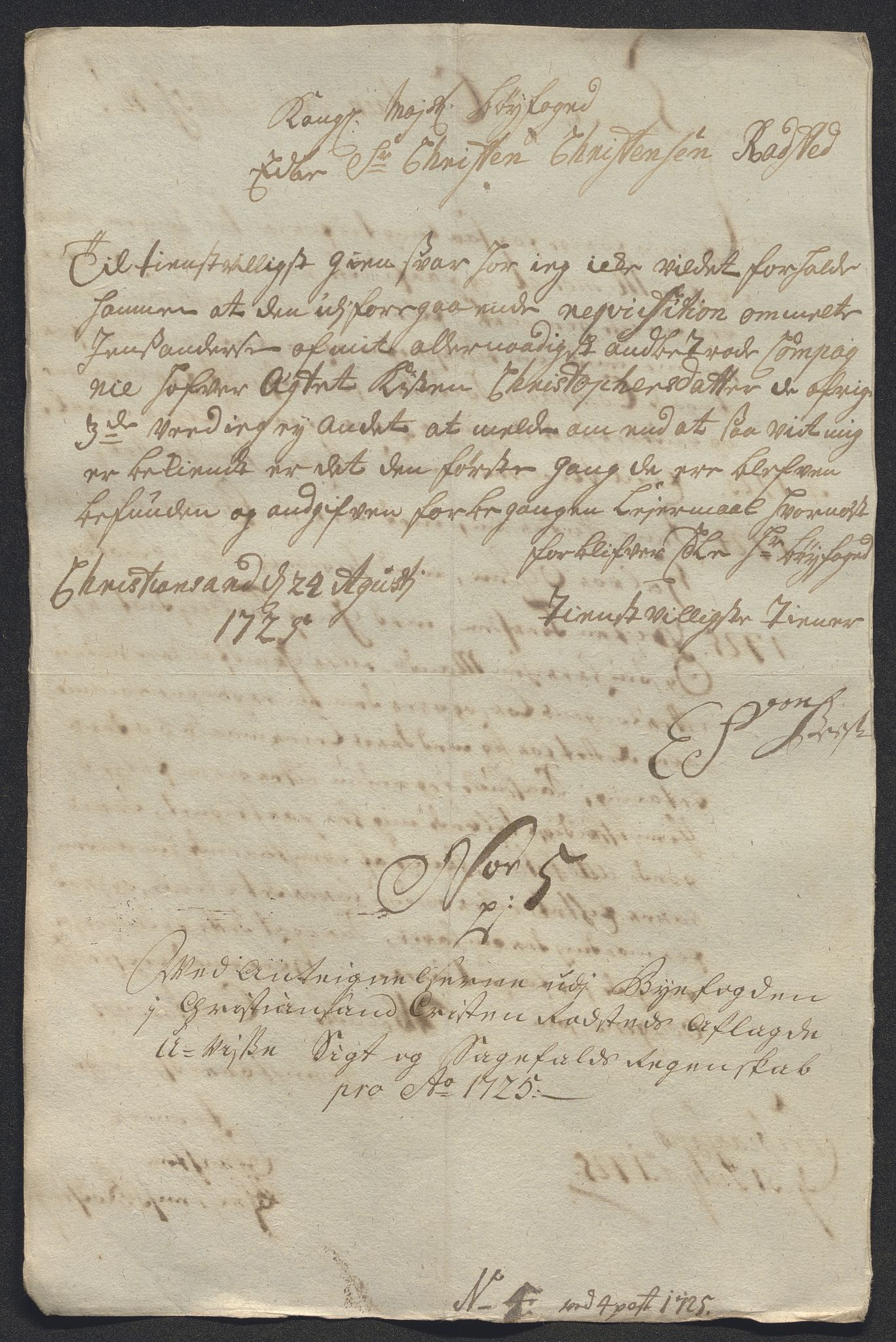 Rentekammeret inntil 1814, Reviderte regnskaper, Byregnskaper, AV/RA-EA-4066/R/Rm/L0286: [M19] Sikt og sakefall, 1719-1727, s. 477