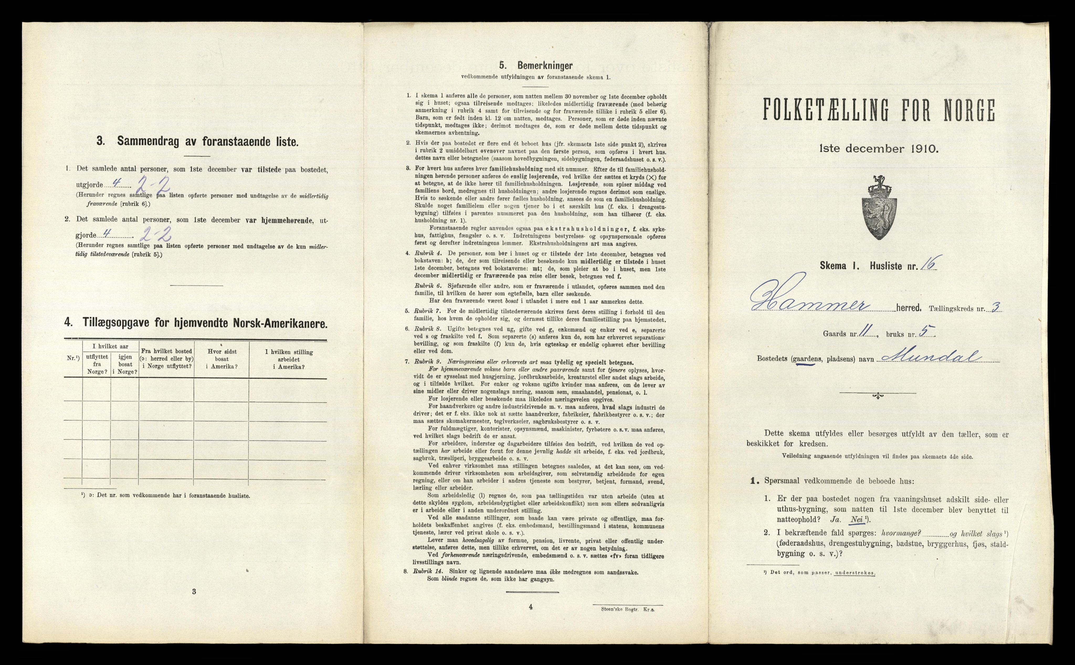 RA, Folketelling 1910 for 1254 Hamre herred, 1910, s. 178