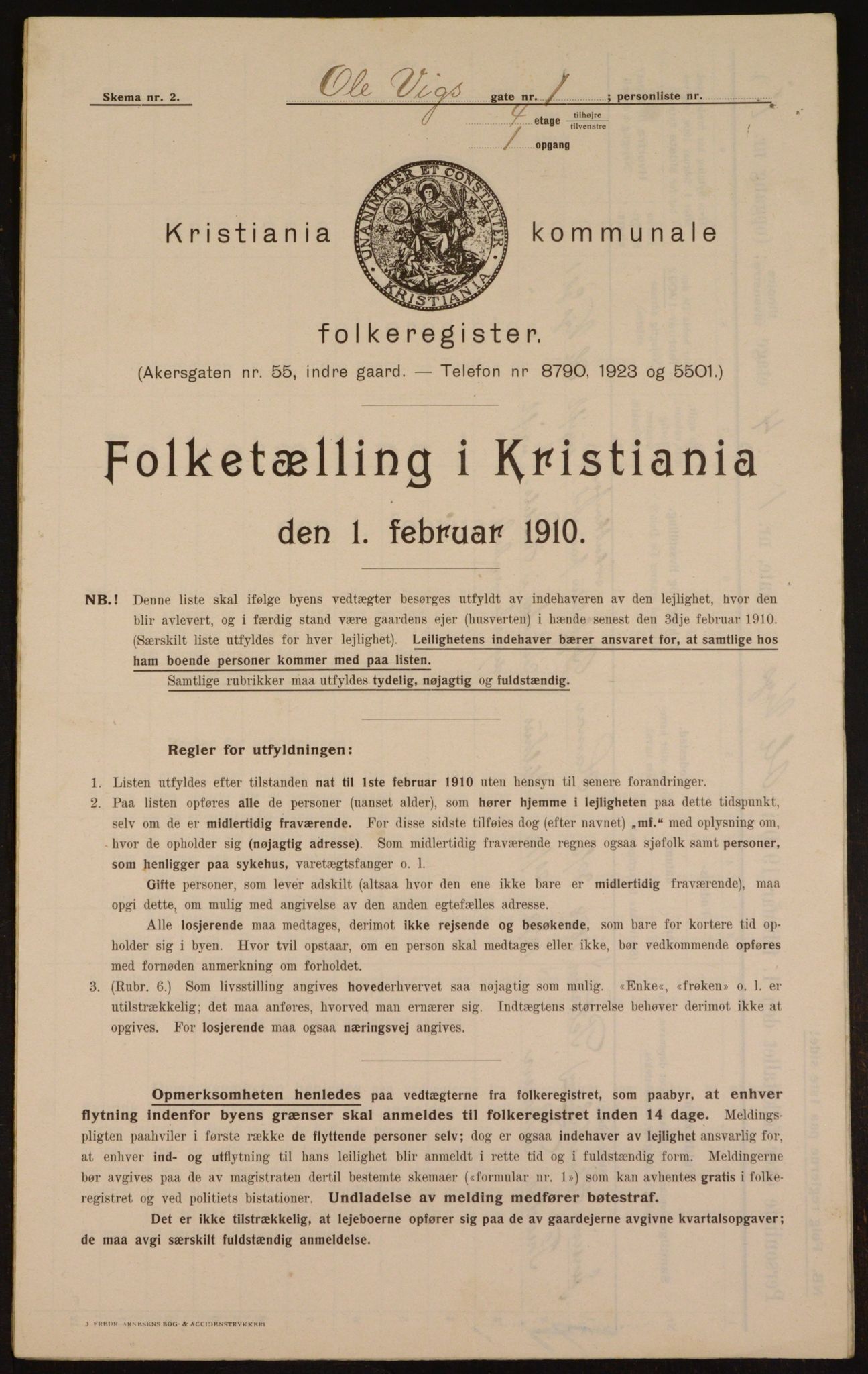 OBA, Kommunal folketelling 1.2.1910 for Kristiania, 1910, s. 72701