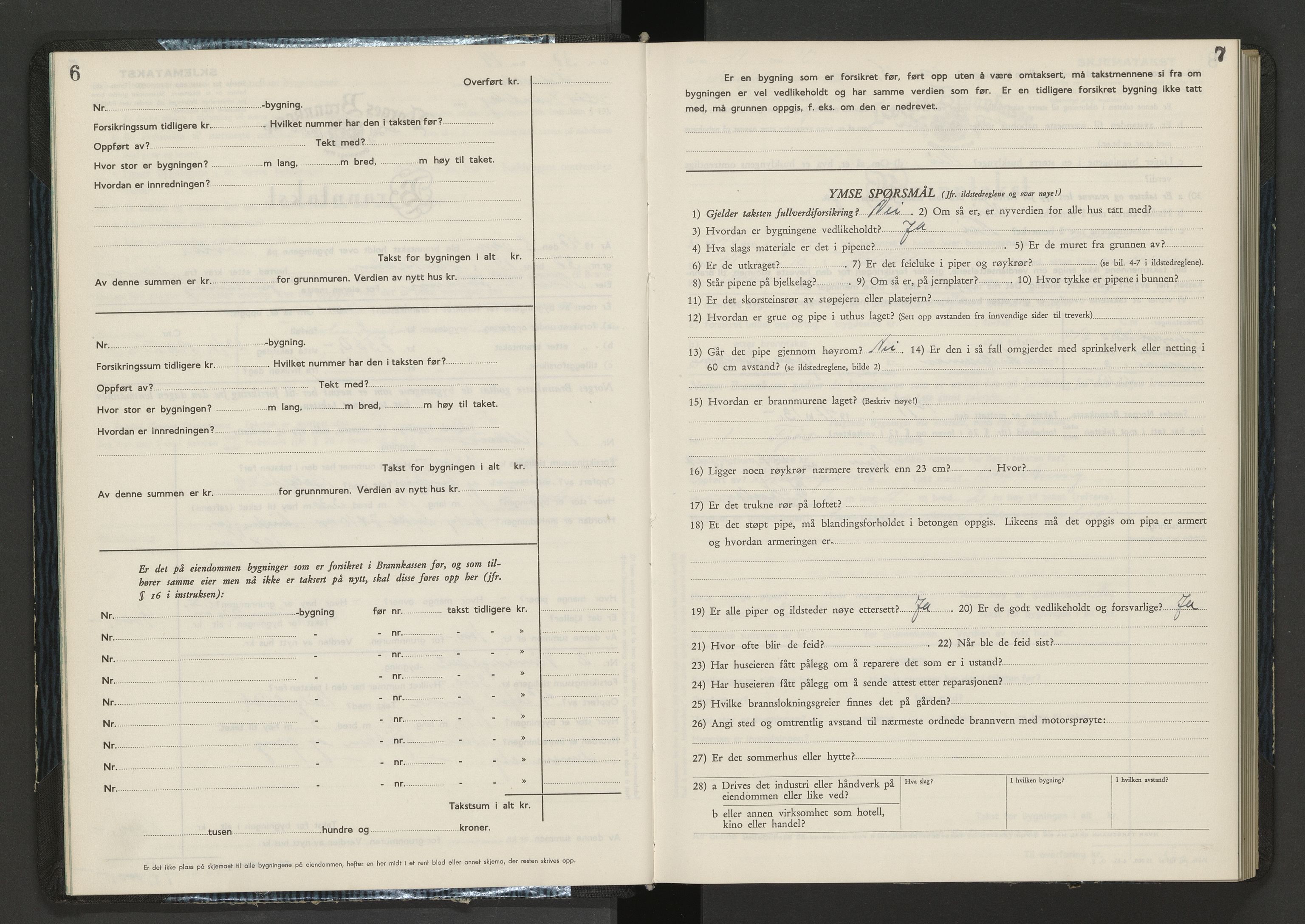 Norges Brannkasse Holtålen og Ålen, AV/SAT-A-1280/Fa/L0002: Branntakstprotokoll, 1947-1955, s. 6-7